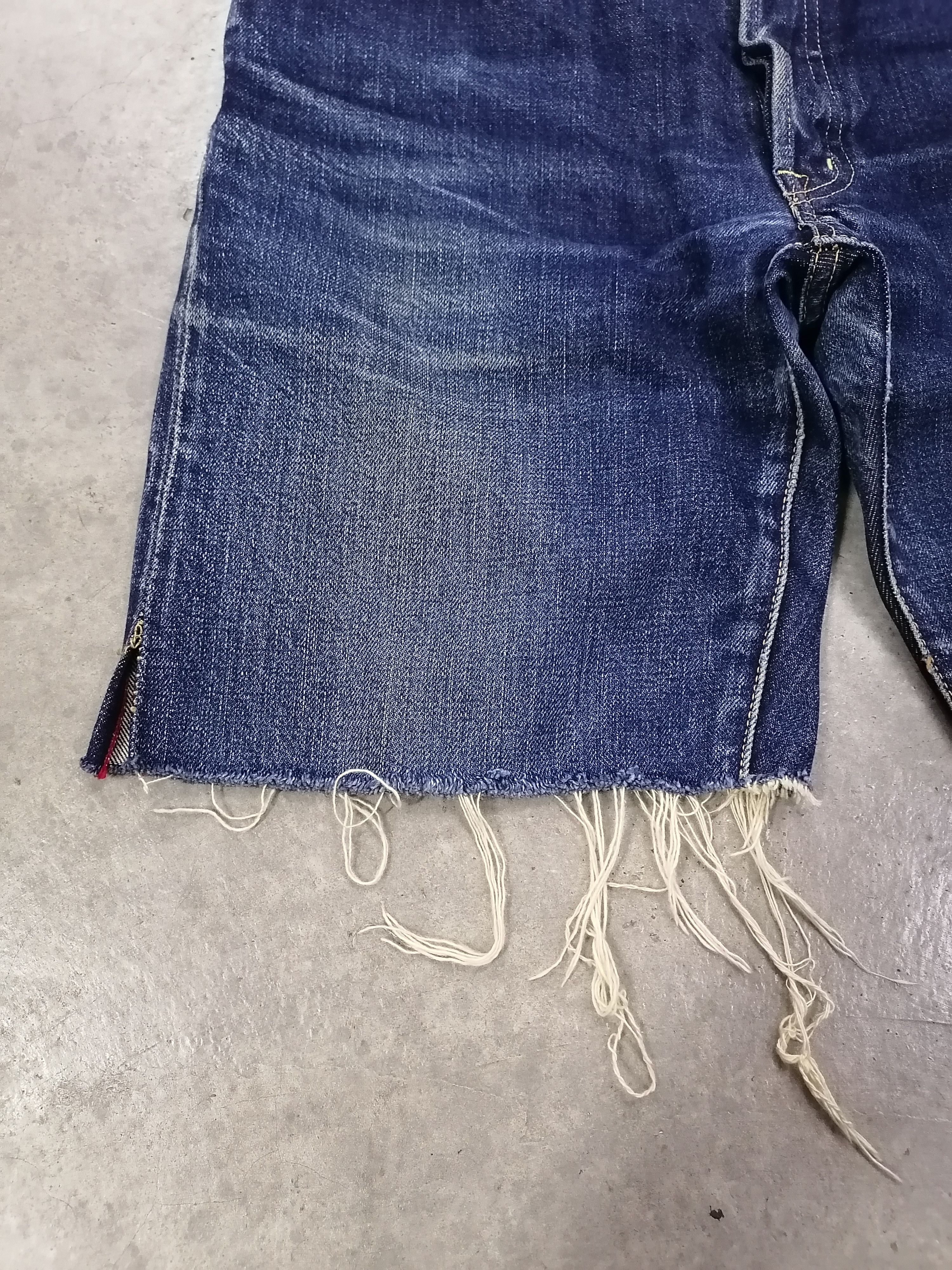 Japanese Brand × Okura Okura Japan Re-Cut Distressed Denim Short Pants Size US 28 / EU 44 - 3 Thumbnail