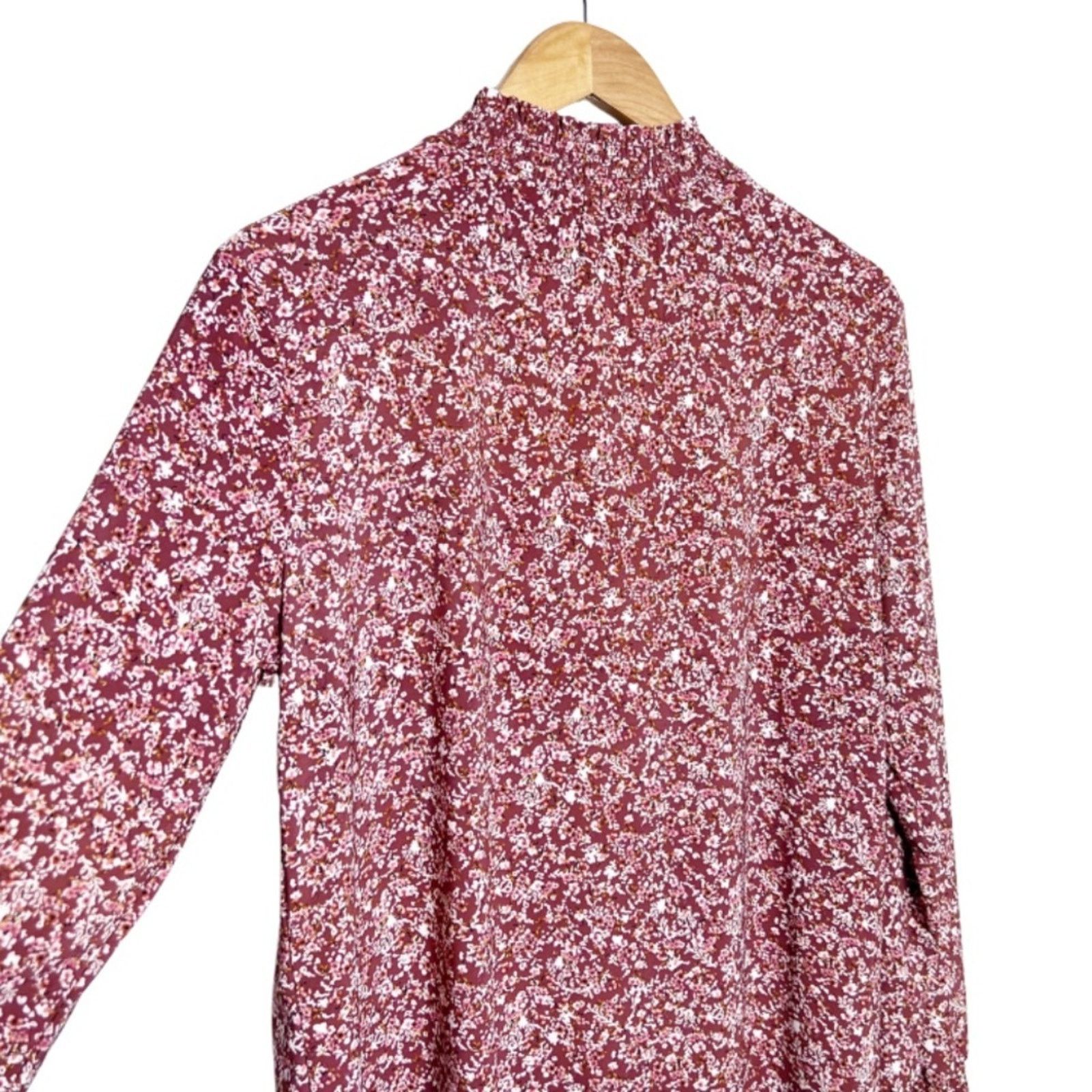 Anne Klein New with Tag Anne Klein Women's Floral Turtleneck Blouse Size L / US 10 / IT 46 - 10 Thumbnail