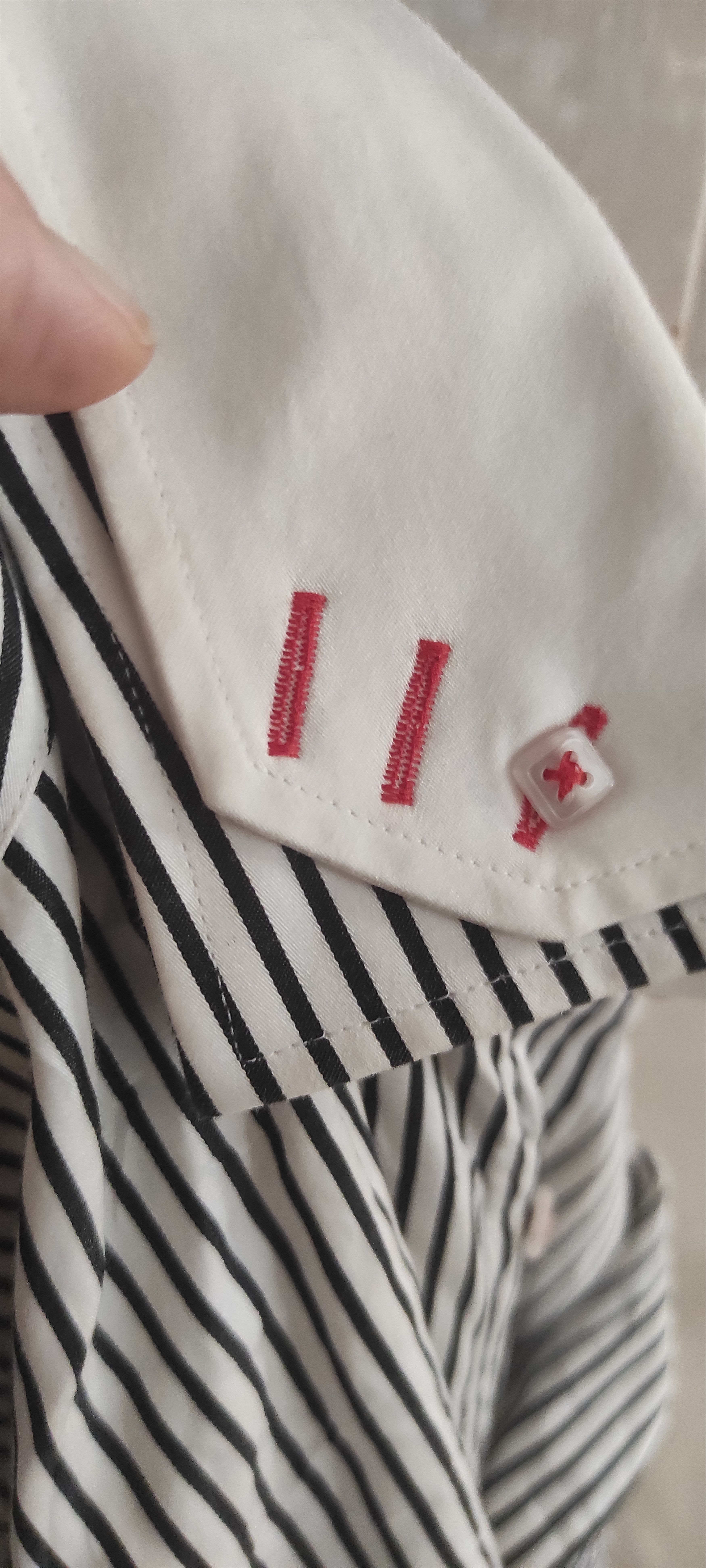 Other Guide London Men's Double Collar Shirt Black White Size US L / EU 52-54 / 3 - 16 Thumbnail
