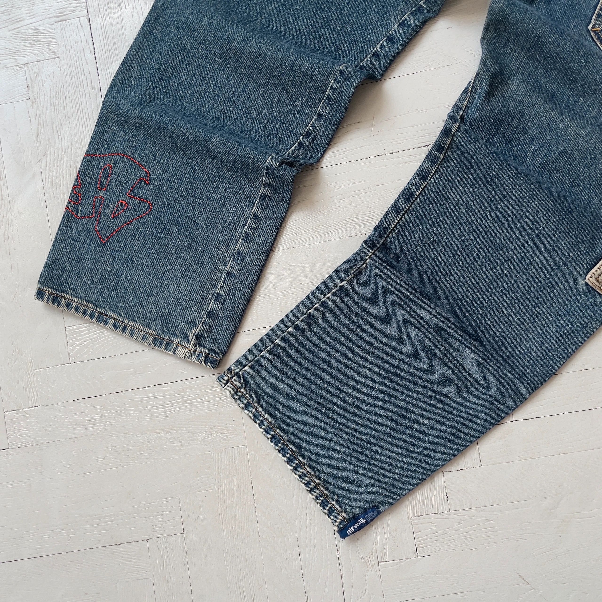 Airwalk Airwalk Baggy Denim Skater Jeans JNCO Style Size US 30 / EU 46 - 5 Thumbnail