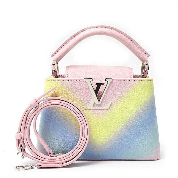 Louis Vuitton Louis Vuitton Taurillon Capucines Mini 2Way Bag M57503 Leather Shoulder Bag M57503 in Pink, Women's