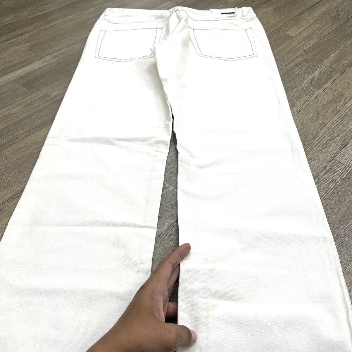 Miu Miu Miu Miu Denim White Pants Size US 30 / EU 46 - 13 Thumbnail
