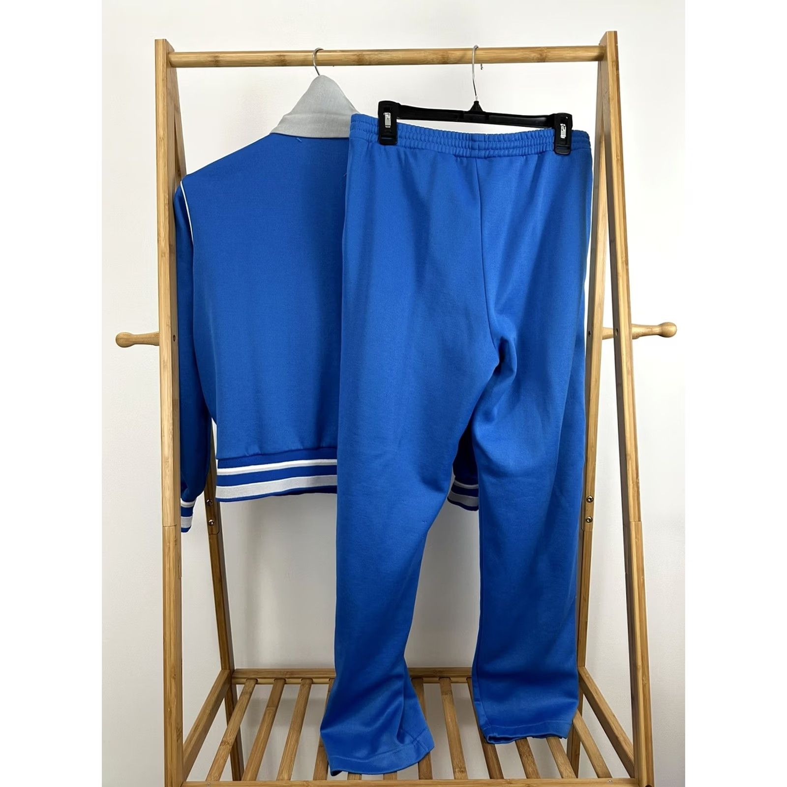 Nike Nike RARE VTG 80s Blue Trim Tracksuit Jacket Pants Set M Men Activewear 2 Piece 80s Nike Tracksuit Size 40R - 2 Thumbnail