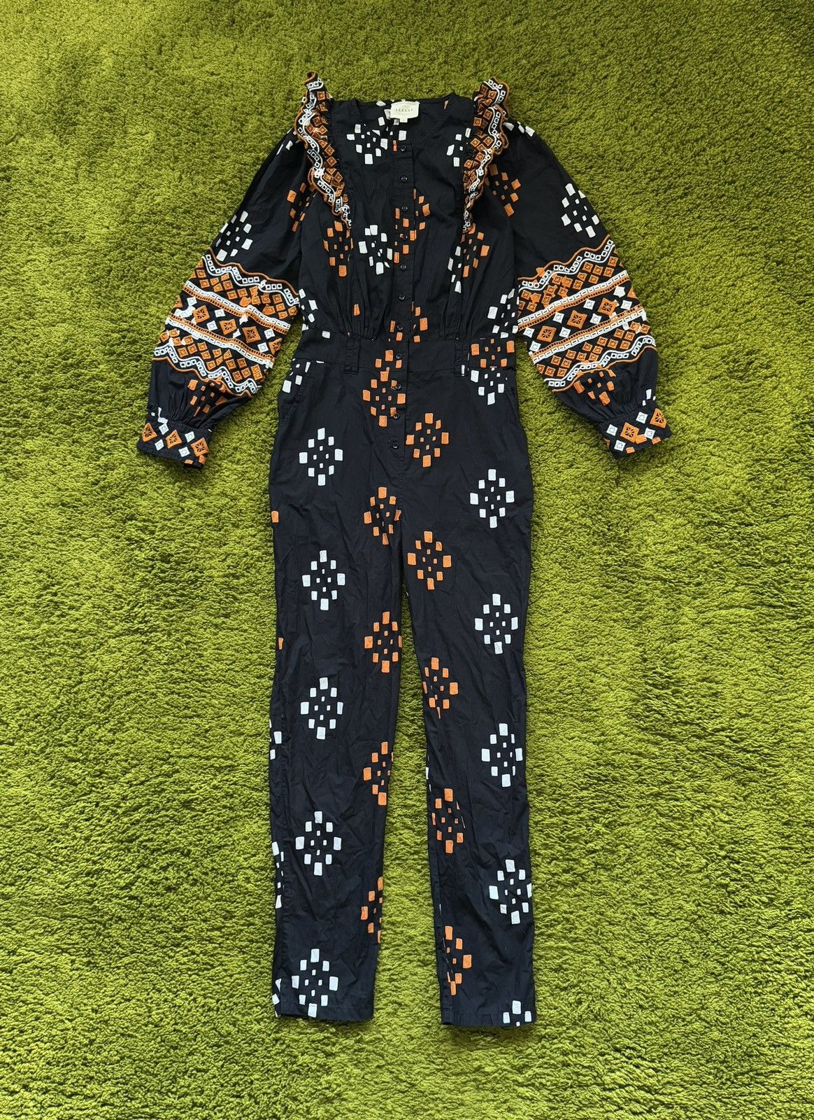 Designer × Sezane Sezane oldmoney style poplin coloured jumpsuit overall Size 26" / US 2 / IT 38 - 1 Thumbnail