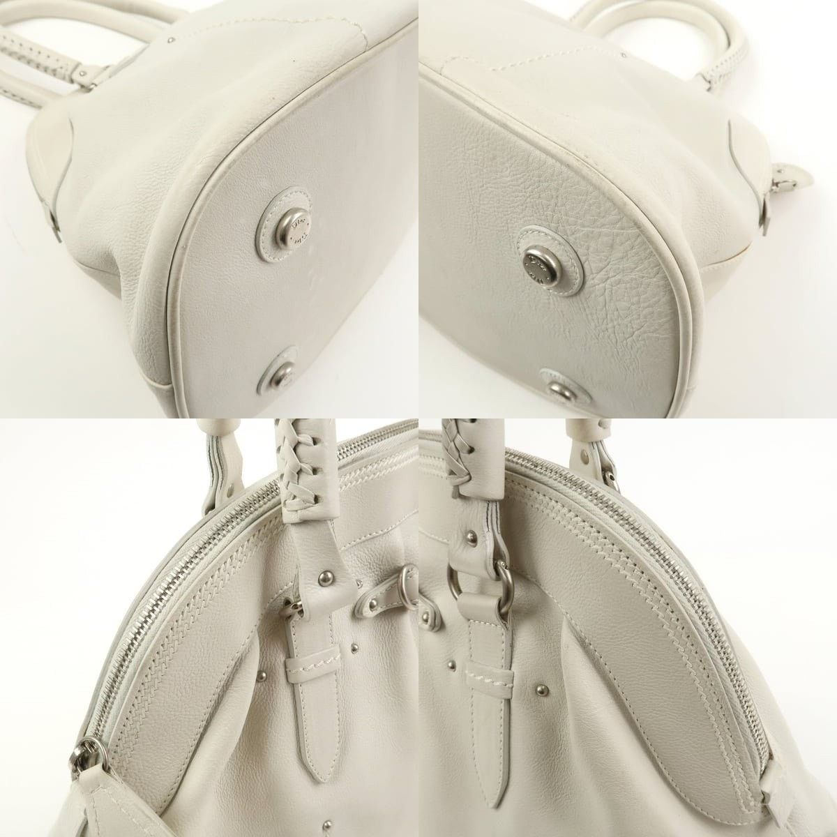 Christian Dior Monsieur Christian Dior Gaucho Saddle Leather Shoulder Bag White Size ONE SIZE - 5 Thumbnail