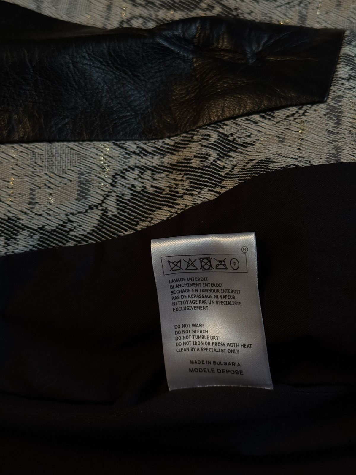 Designer × Maje Maje oldmoney style jacquard blazer with leather collar Size S / US 4 / IT 40 - 7 Thumbnail
