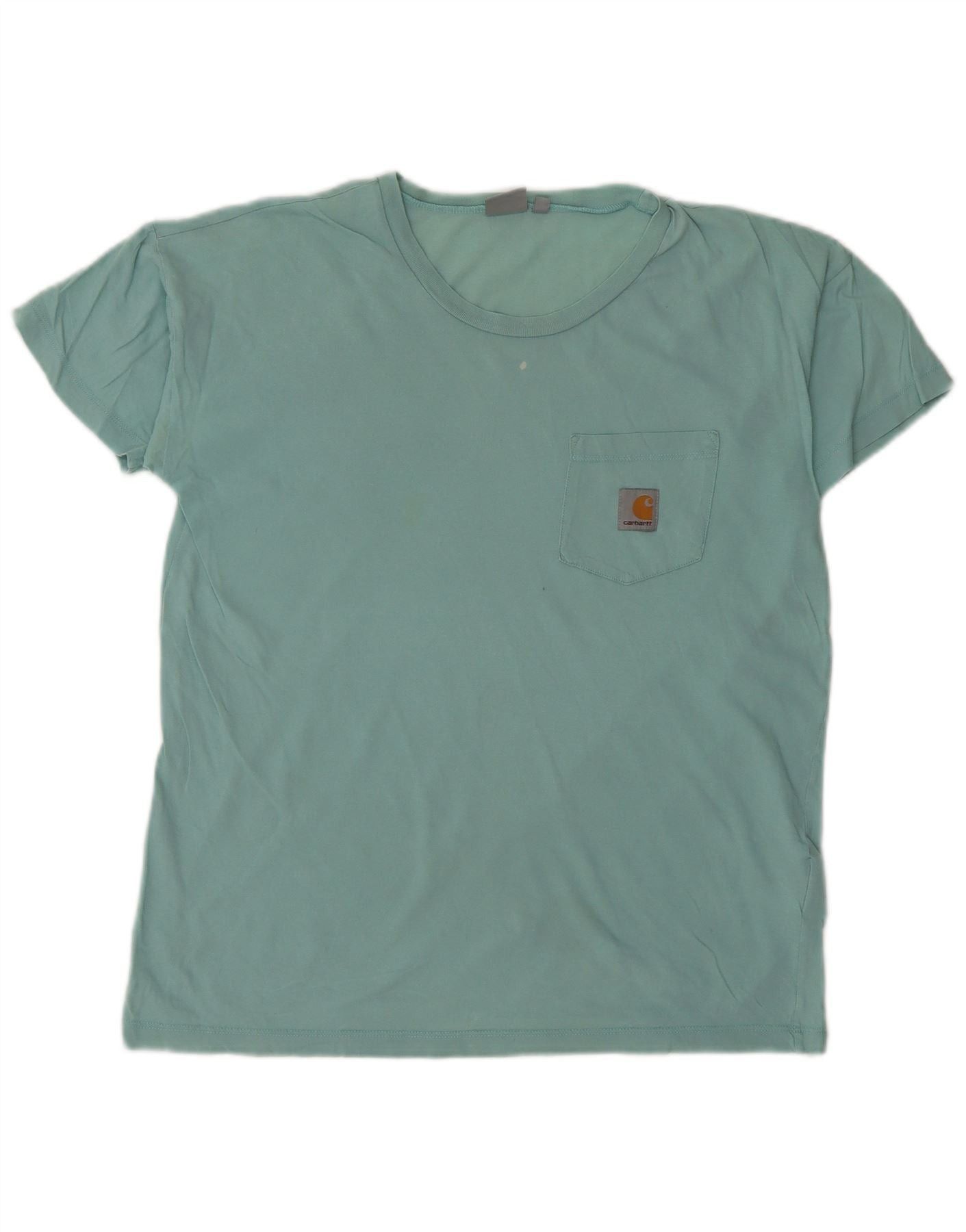 Carhartt Mens T-Shirt Top Small Turquoise Cotton Size US S / EU 44-46 / 1 - 1 Thumbnail