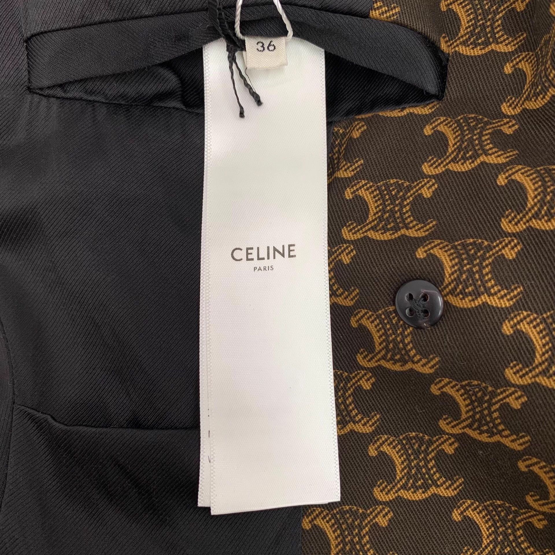 Celine KW0961 Celine Brown Monogram Trench Coat Size XS / US 0-2 / IT 36-38 - 8 Thumbnail