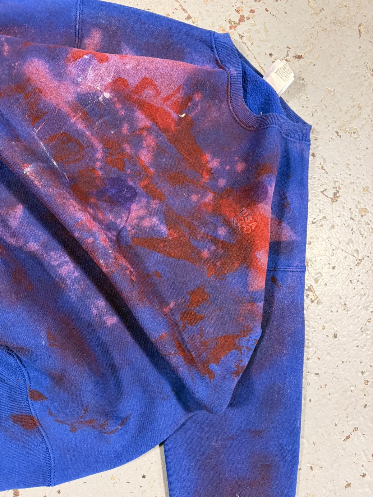 USA Olympics Vintage Usa Olympics Paint Splash Distressed Crewneck Size US M / EU 48-50 / 2 - 2 Thumbnail
