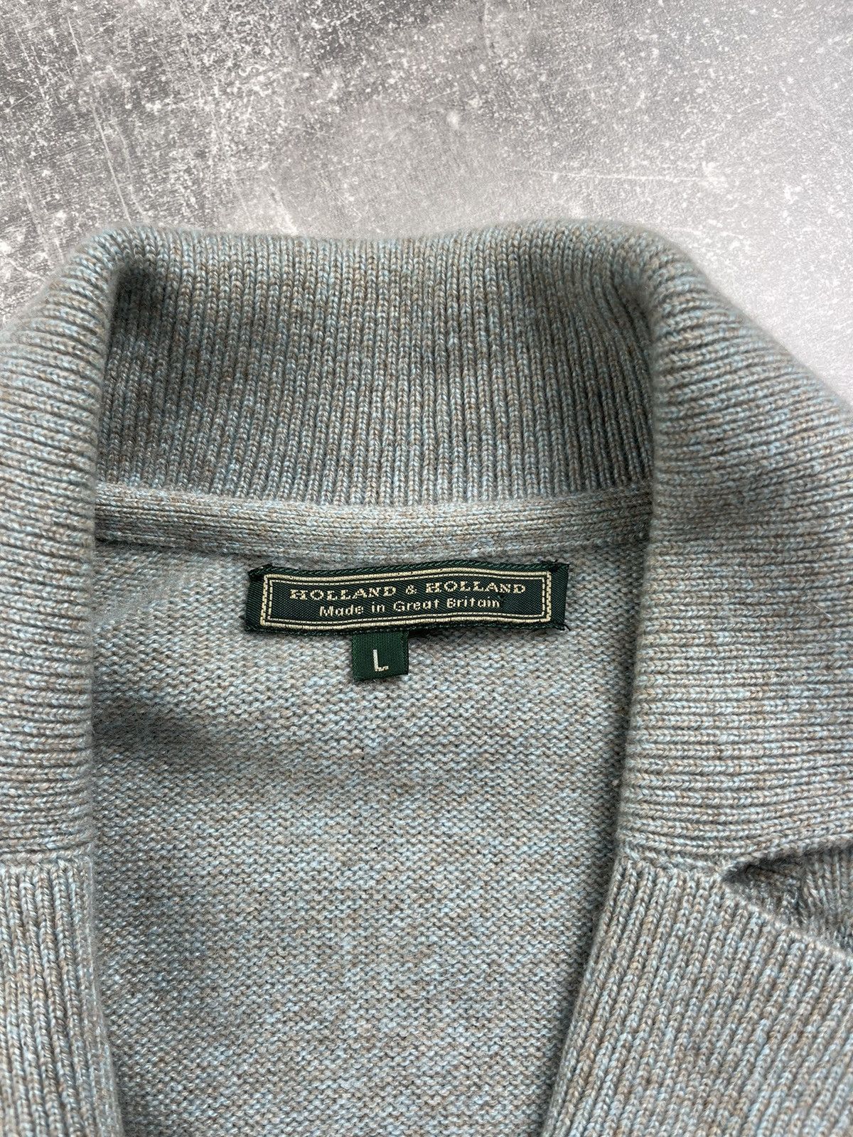Holland & Holland Holland & Holland Cashmere Knit Utility Cardigan Sweater Size US L / EU 52-54 / 3 - 11 Thumbnail