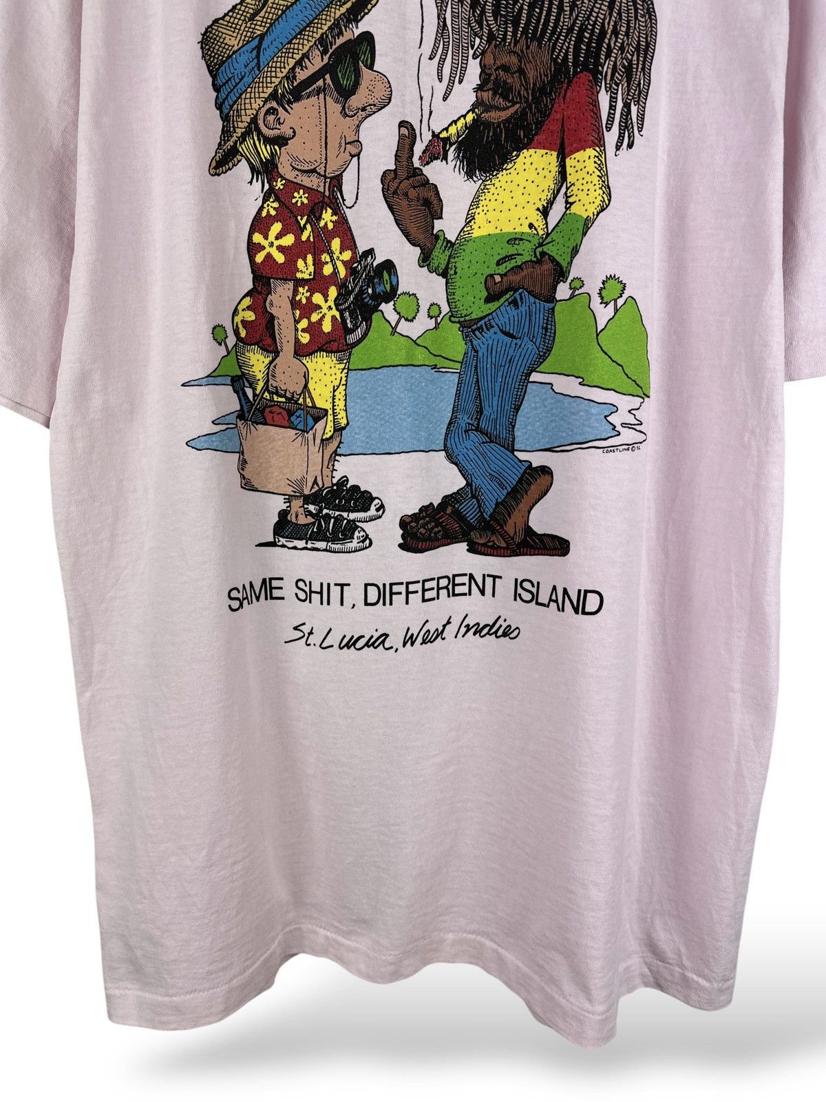Vintage Vintage 1992 Same Sh*t Different Island Single Stitch Tee Size US XL / EU 56 / 4 - 5 Thumbnail