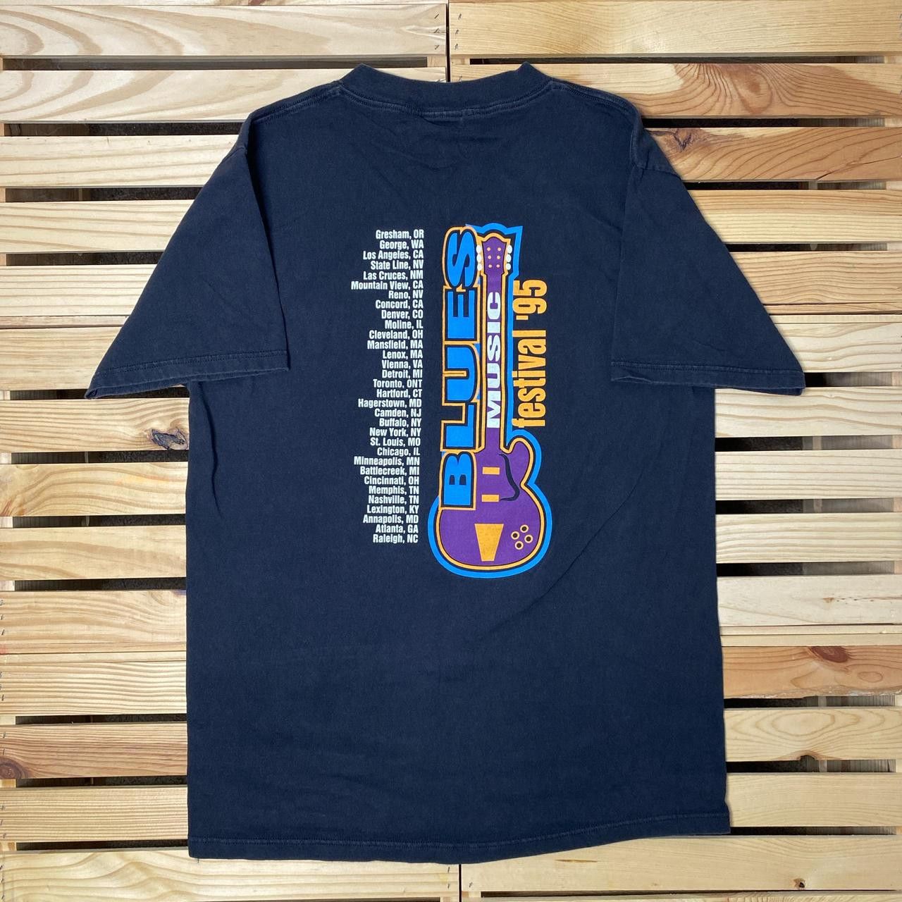 Giant Vintage Blues Music Festival 1995 Black Tee Size Large Size US L / EU 52-54 / 3 - 2 Thumbnail