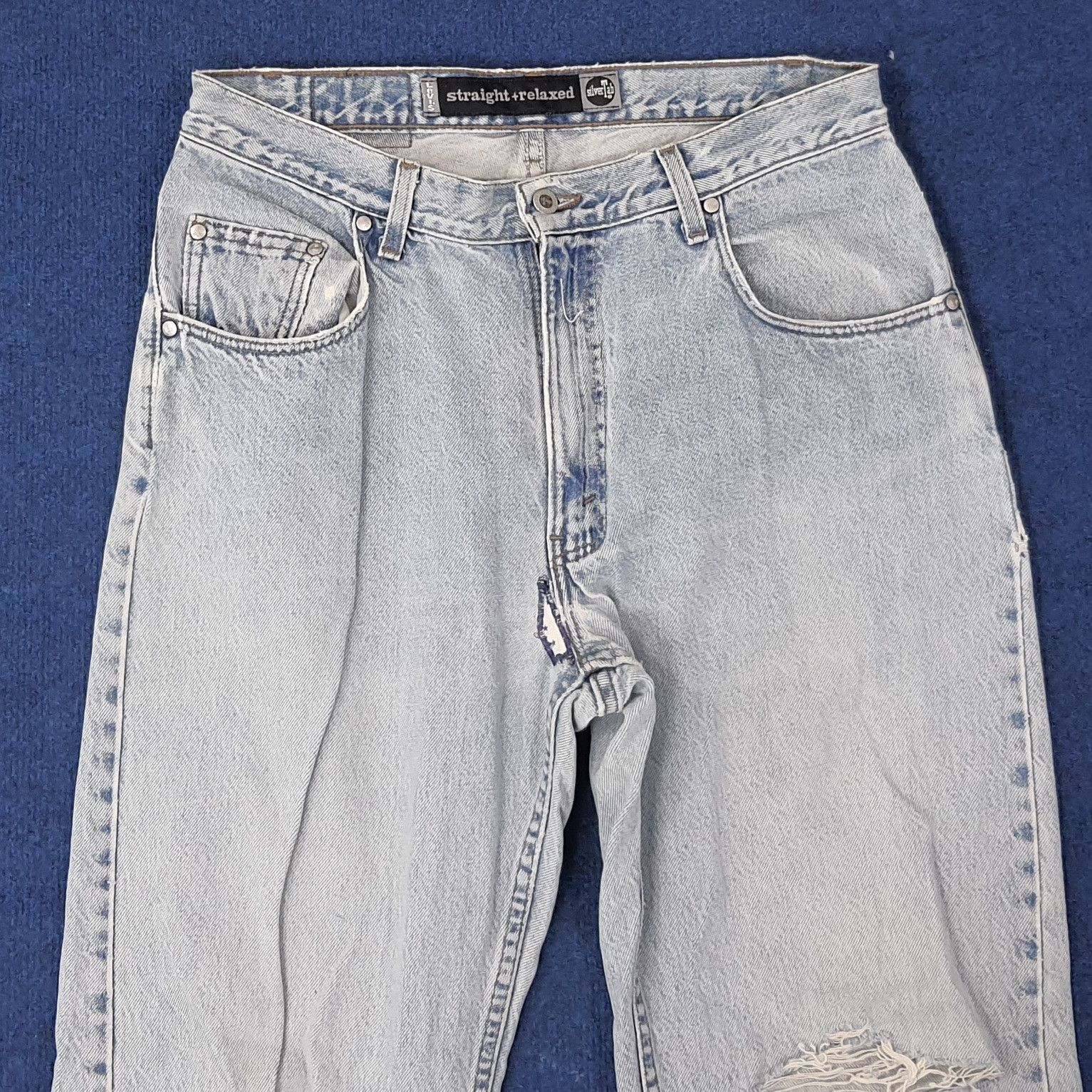 Levi's Vintage Levi's Silver Tab Straight Relaxed Fit Jeans C244N23 Size US 33 - 2 Thumbnail