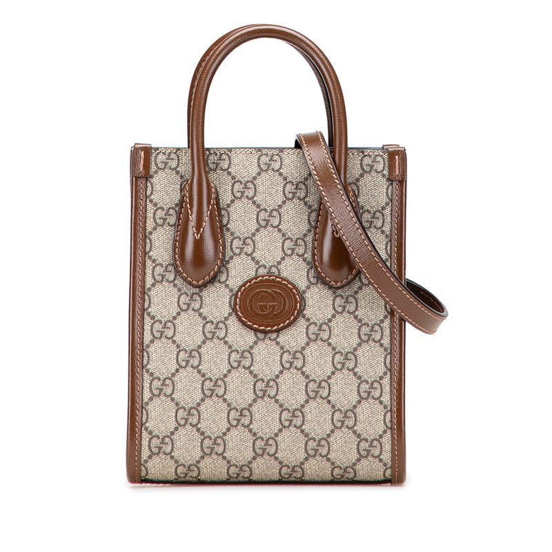 Gucci Gucci Gucci Interlocking G GG Supreme PVC 2way shoulder bag Leather Shoulder Bag 671623 Size ONE SIZE - 1 Thumbnail