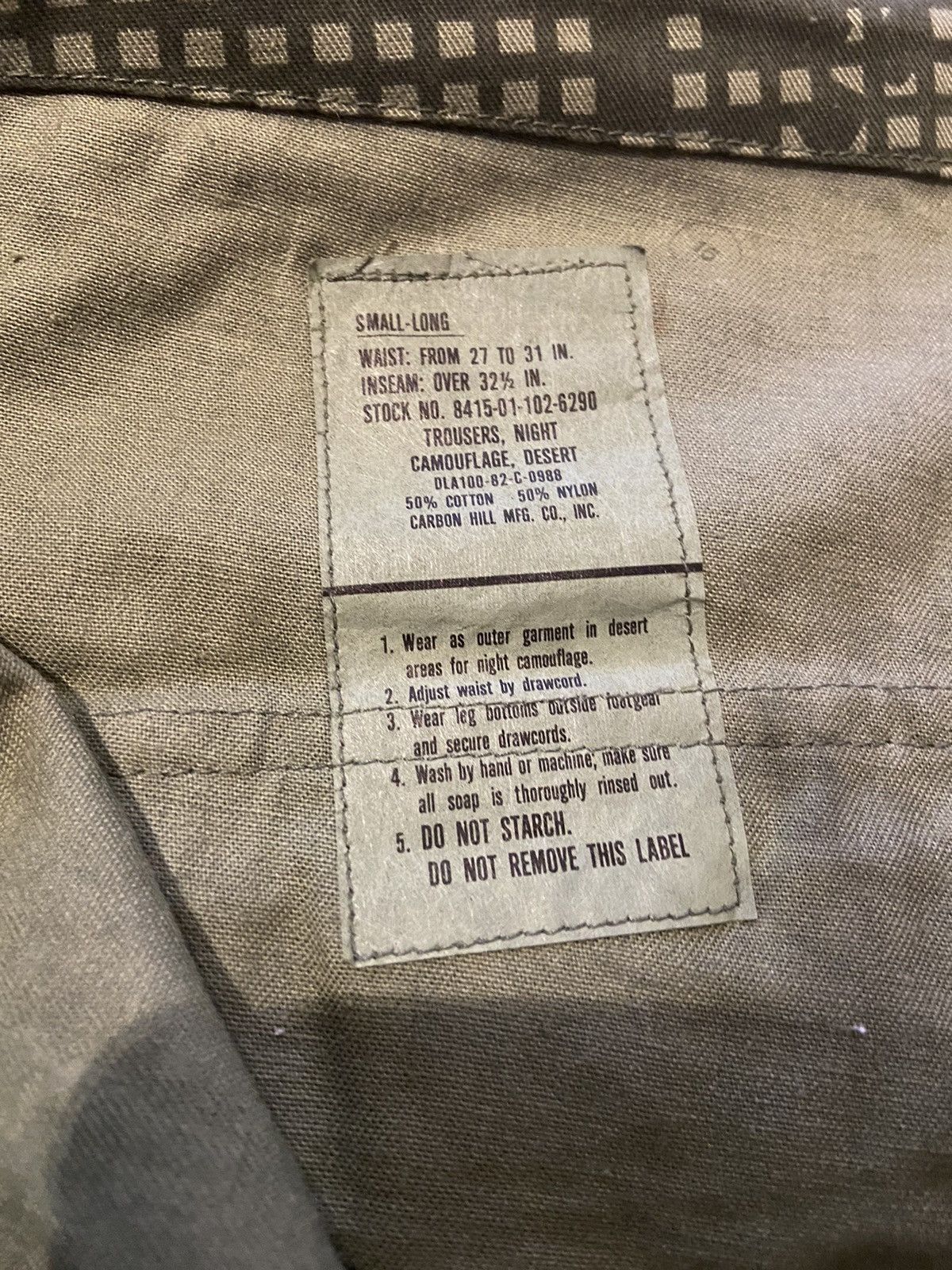 Other Vintage 80s Night Desert Camouflage Cargo Military Trouser Size US 30 / EU 46 - 9 Thumbnail