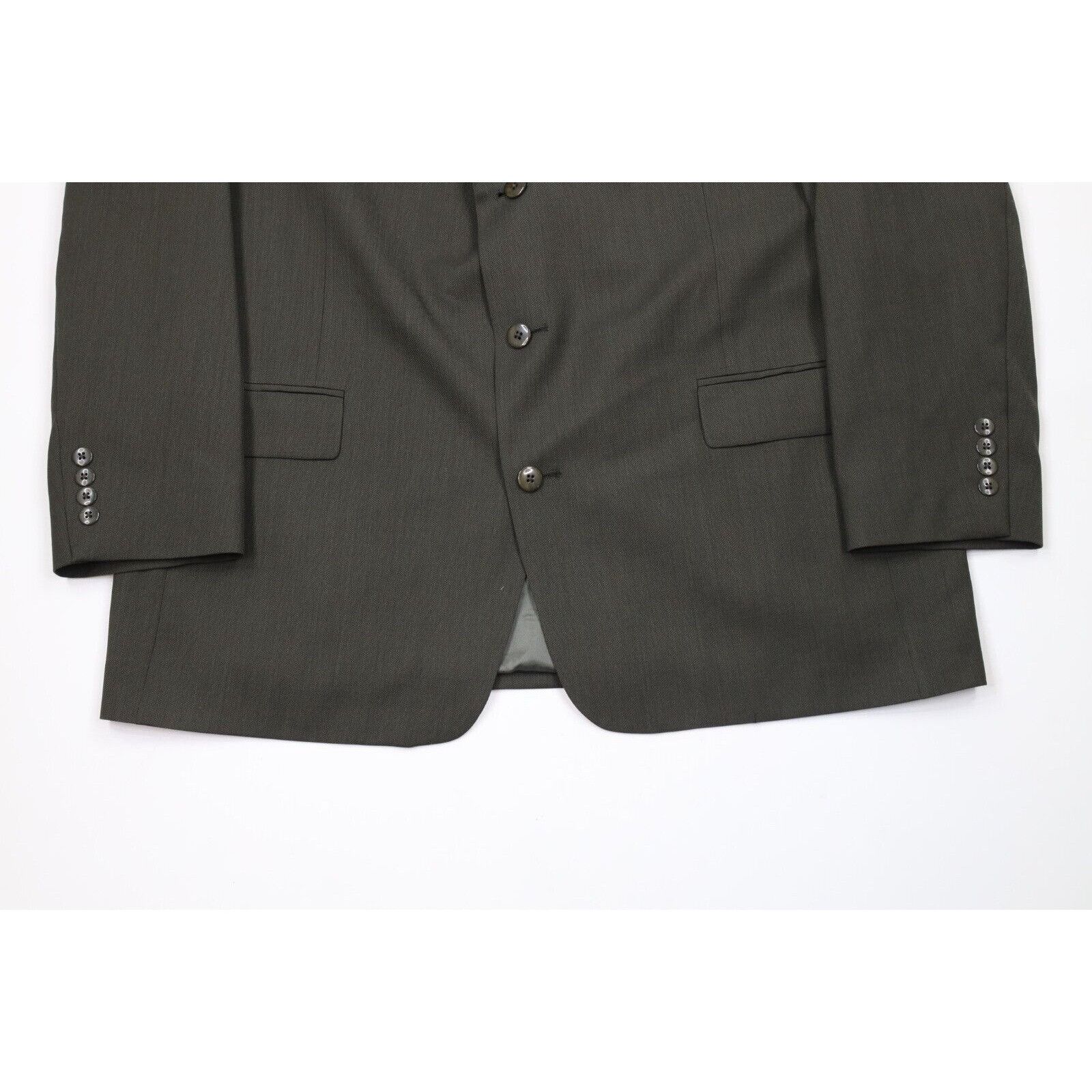 Vintage Vintage 90s Streetwear 2 Piece Worsted Wool Suit Wedding Size 48L - 3 Thumbnail