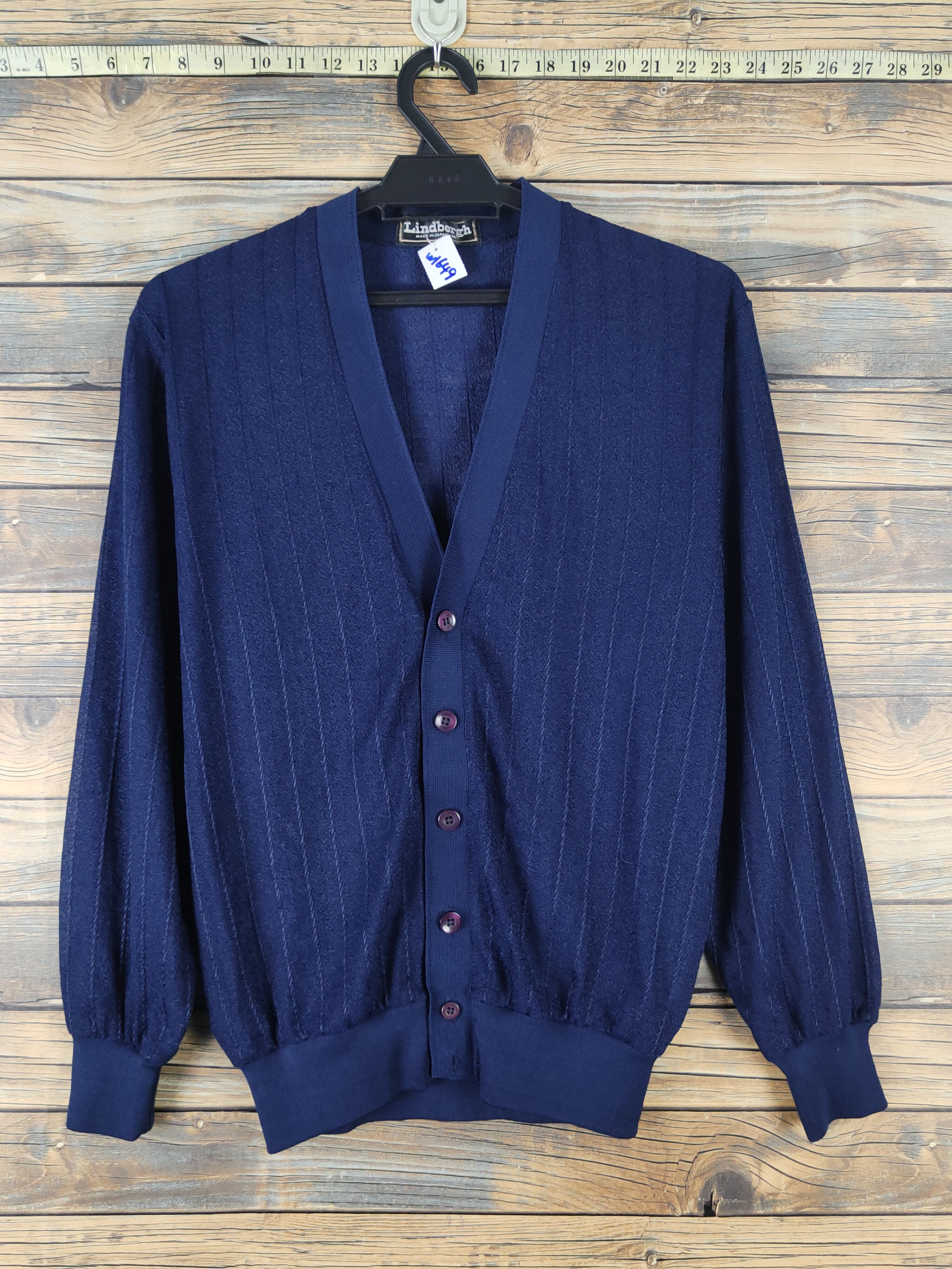 Lindbergh Lindbergh vintage japan Navy Net Knitwear Cardigan #W1649 Size US M / EU 48-50 / 2 - 1 Thumbnail