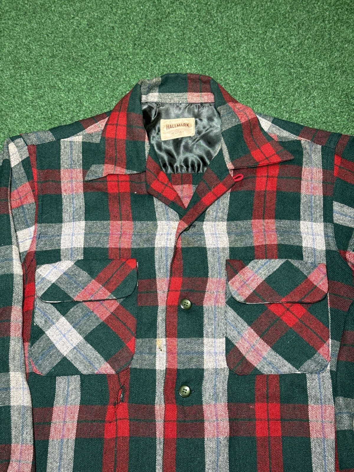 Vintage Vintage 70s 80s Wool Blend Plaid Button Up Flannel Shirt Size US S / EU 44-46 / 1 - 2 Thumbnail