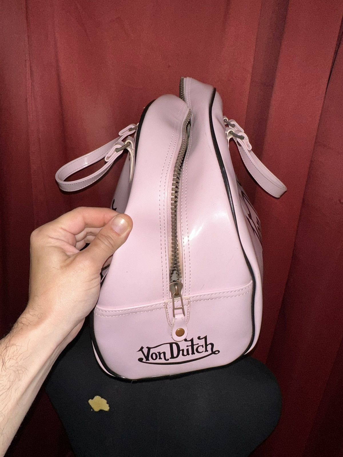 Grailed × Vintage × Von Dutch Vintage Von Dutch Bowling Bag Handle Purse Powder Pink Grail Size ONE SIZE - 9 Thumbnail