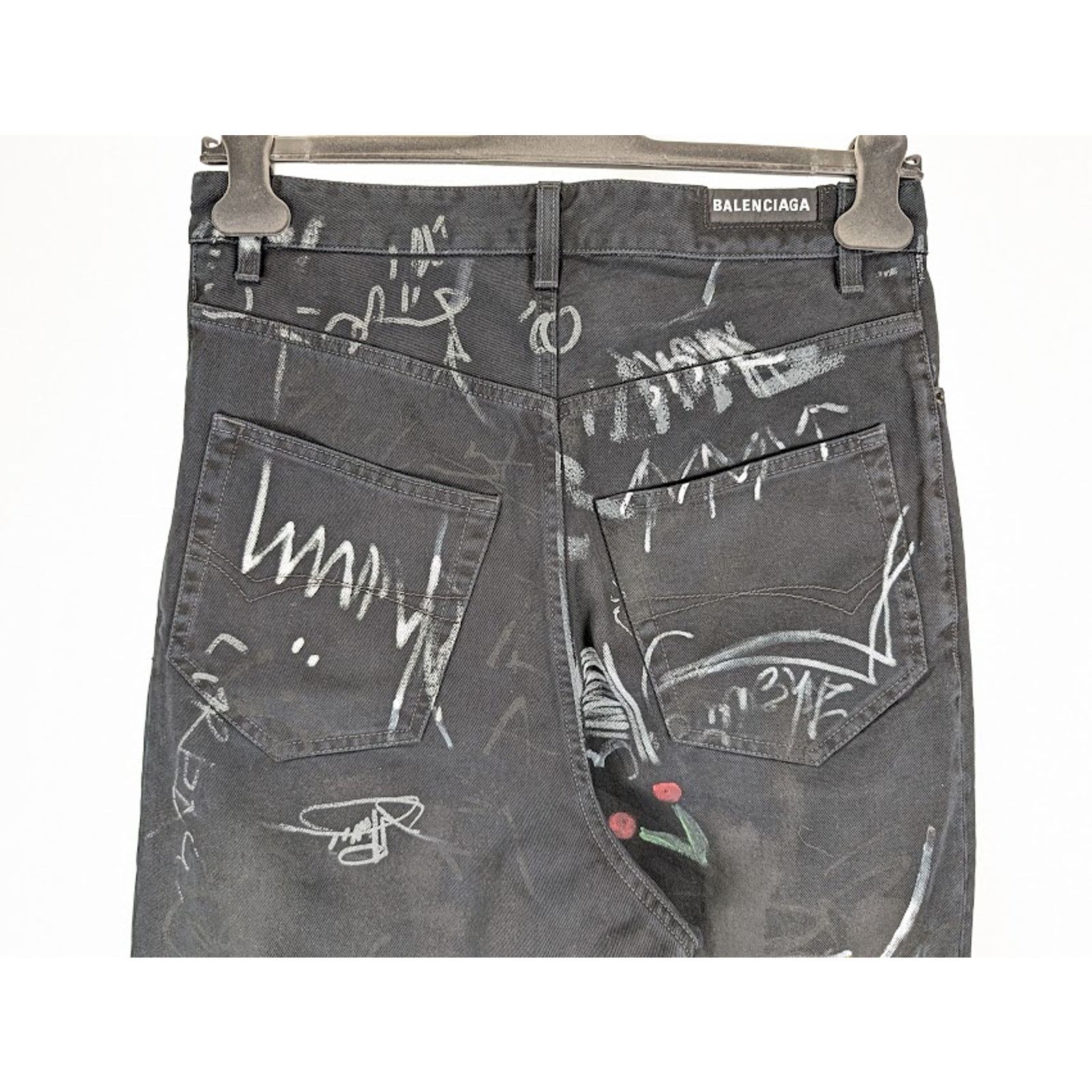 Balenciaga o1rshd1 Q:2 / Baggy Pants / Jeans in Black Size US 32 / EU 48 - 14 Thumbnail