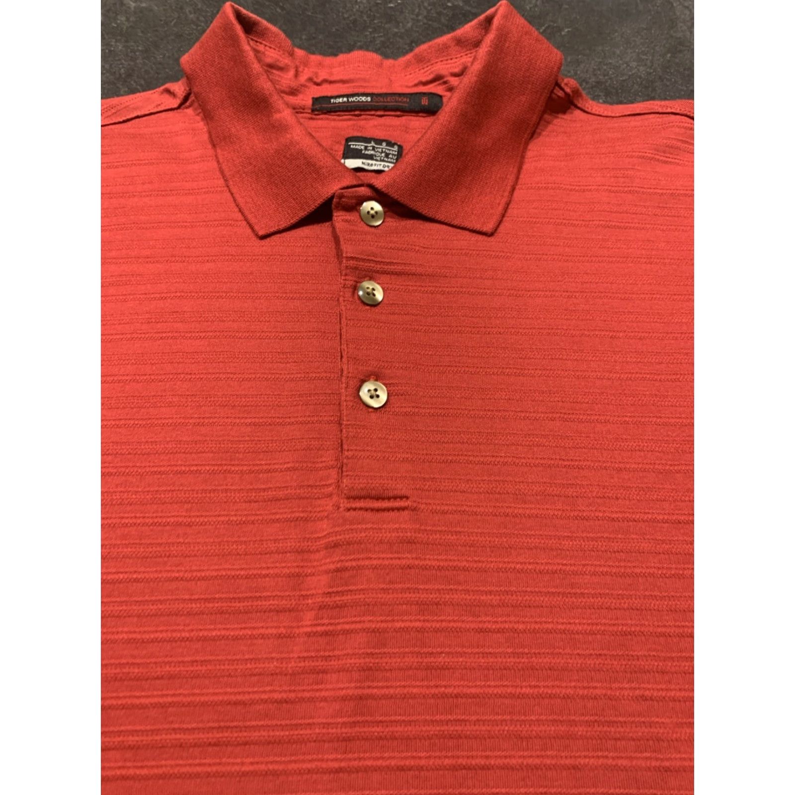 Nike Nike Polo Shirt Adult Large Burgundy Red Tiger Woods Collection Golf Men’s Size US L / EU 52-54 / 3 - 5 Thumbnail