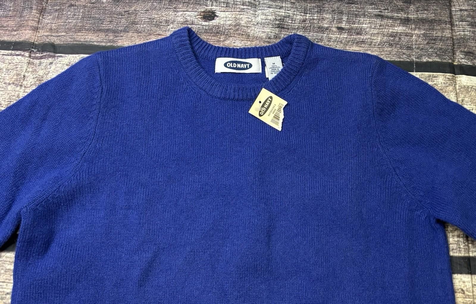 Old Navy Old Navy Sweater Womens Medium Lambswool Blue Crew Neck Size M / US 6-8 / IT 42-44 - 4 Thumbnail
