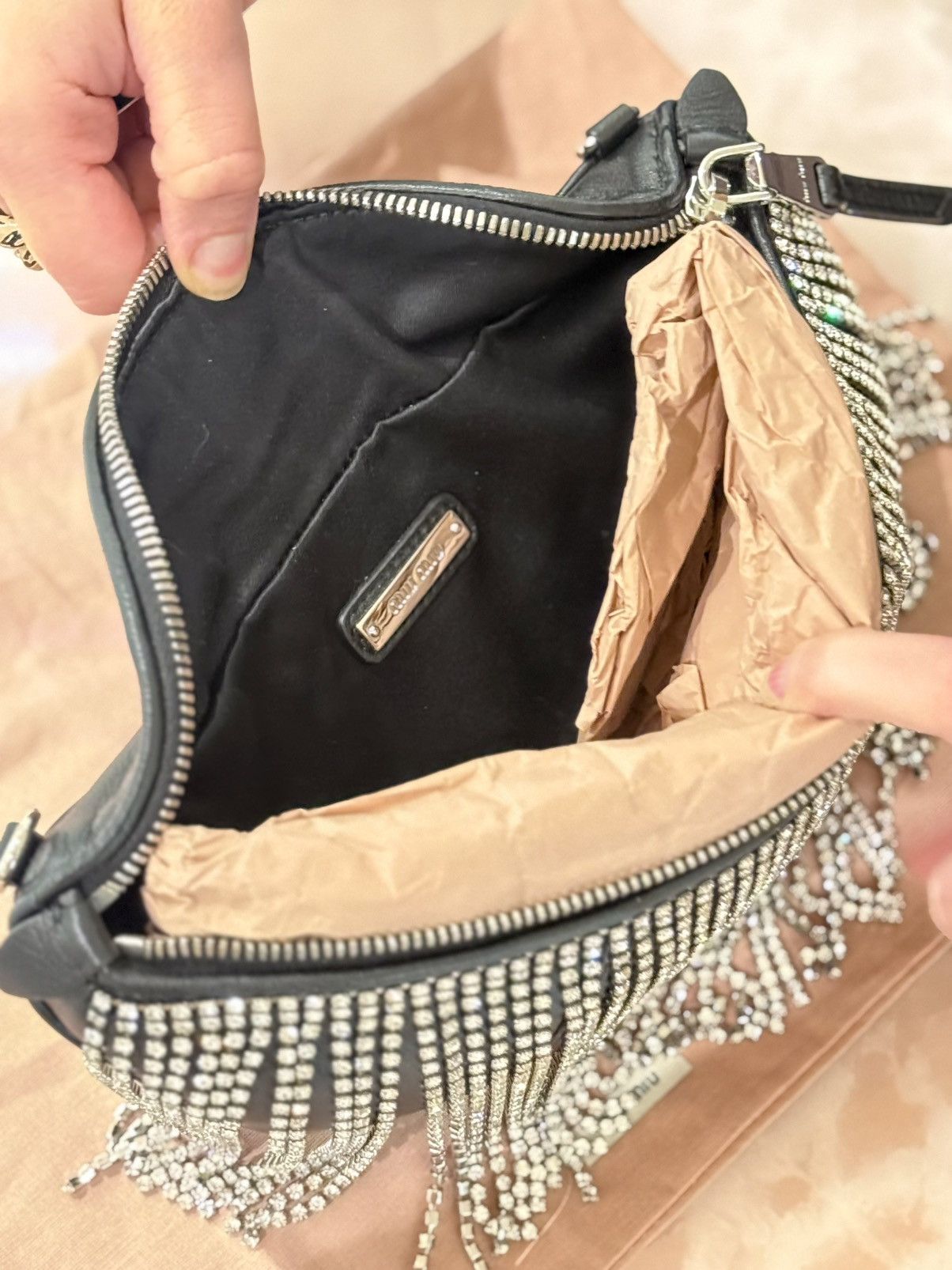 Miu Miu MIUMIU CRYSTAL FRINGE BAG Size ONE SIZE - 5 Thumbnail