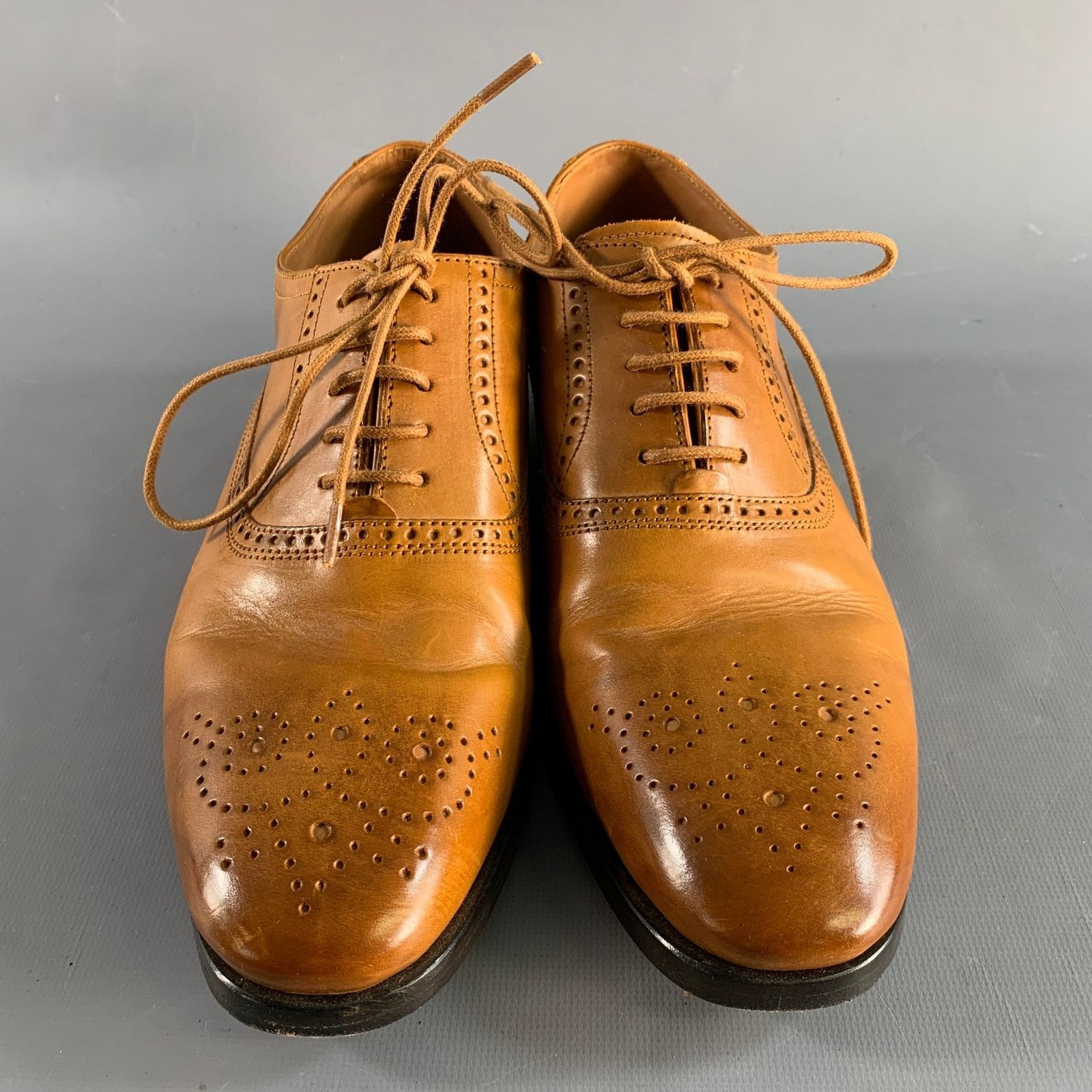 Allen Edmonds ALLEN EDMONDS 7 Tan Perforated Leather Oxford Lace Up Shoes Size US 7 / EU 40 - 6 Thumbnail