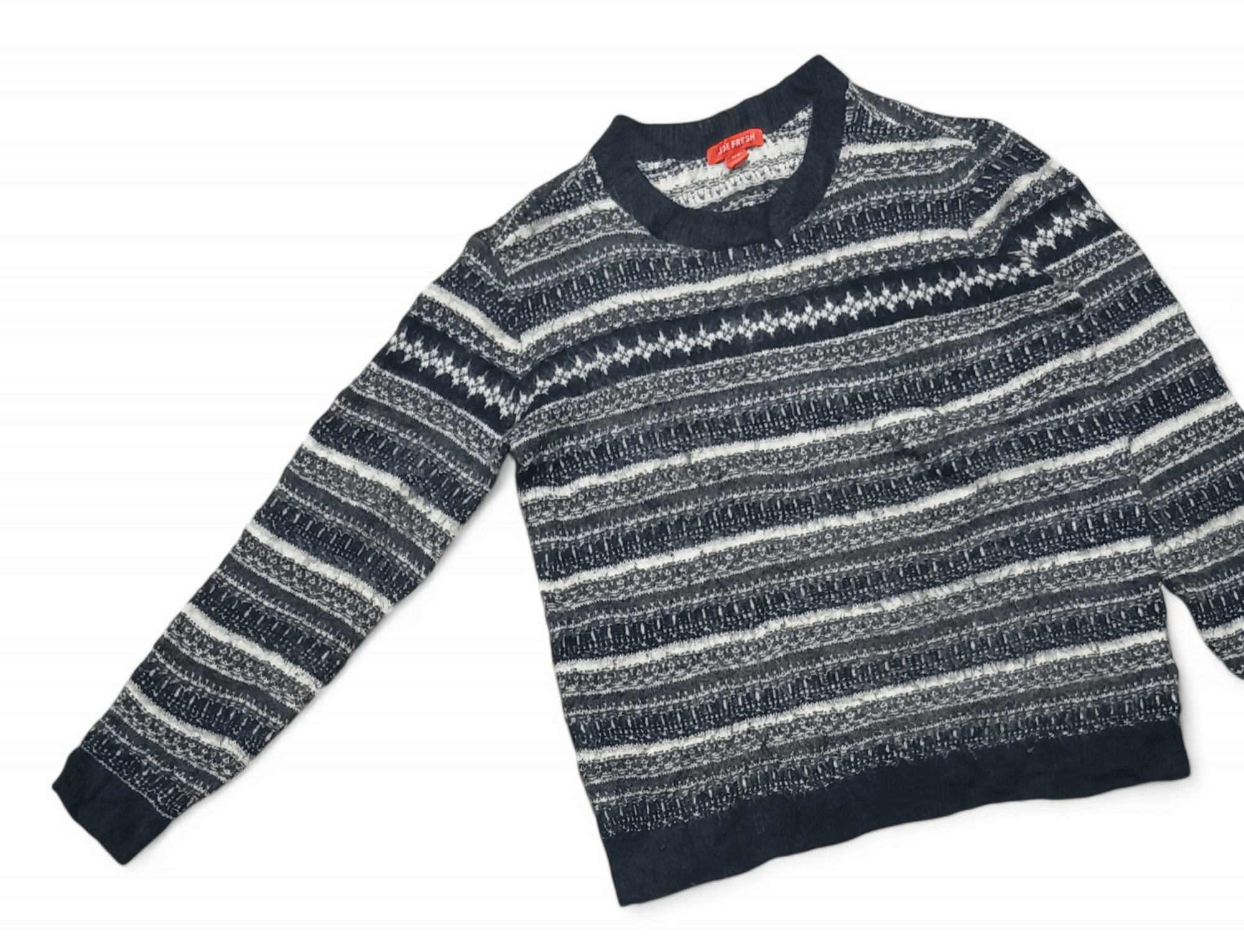 Joe Freshgoods Vintage 90s JOE FRESH Ethnic Striped Motifs Knit Sweater Size US M / EU 48-50 / 2 - 3 Thumbnail