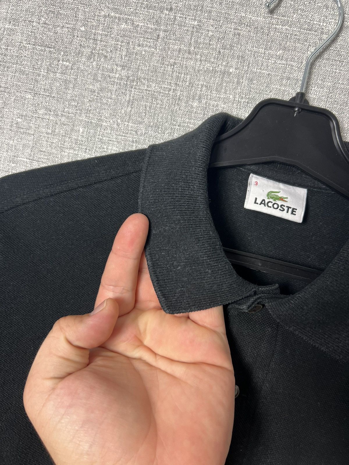 Lacoste Vintage Lacoste Large Exclusive Logo Black Polo Shirt Size US S / EU 44-46 / 1 - 7 Thumbnail