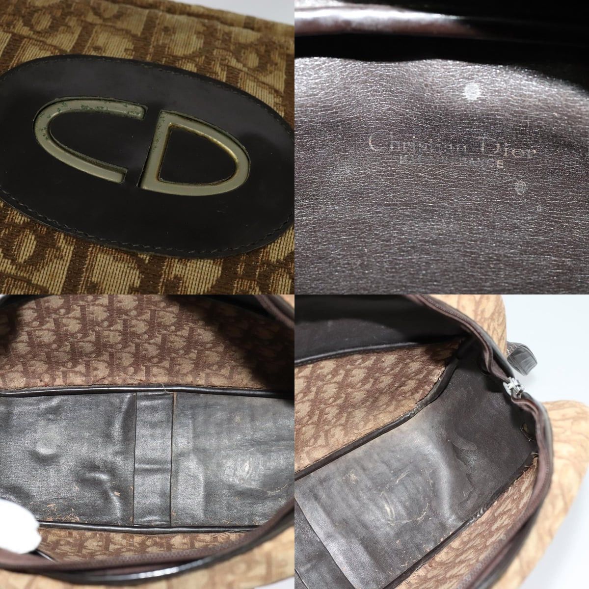 Dior DIOR Trotter Canvas Shoulder Bag Brown Size ONE SIZE - 11 Thumbnail