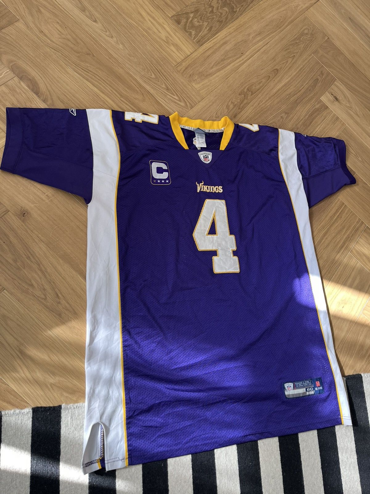 Reebok Minnesota Vikings #4 Brett Favre Reebok On-Field Jersey Size US XXL / EU 58 / 5 - 2 Thumbnail