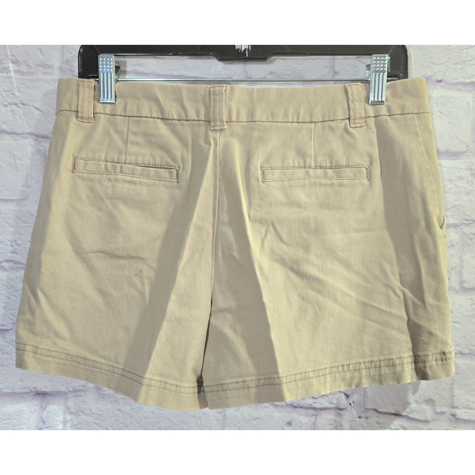 Other BCG Tan Flat Front Chino Women's Shorts 6 Stretch Size 28" / US 6 / IT 42 - 2 Thumbnail