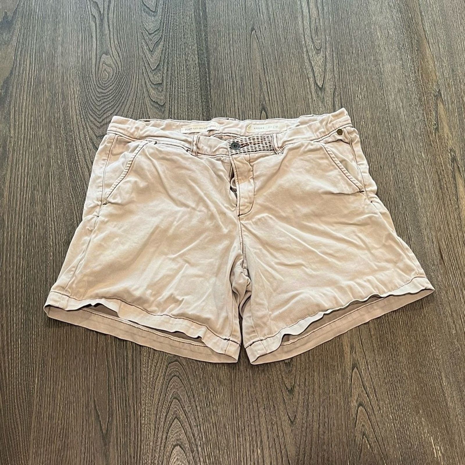 Vintage Anthropologie Pilcro Hyphen Tan Denim Shorts Size 31 Size 31" - 1 Thumbnail
