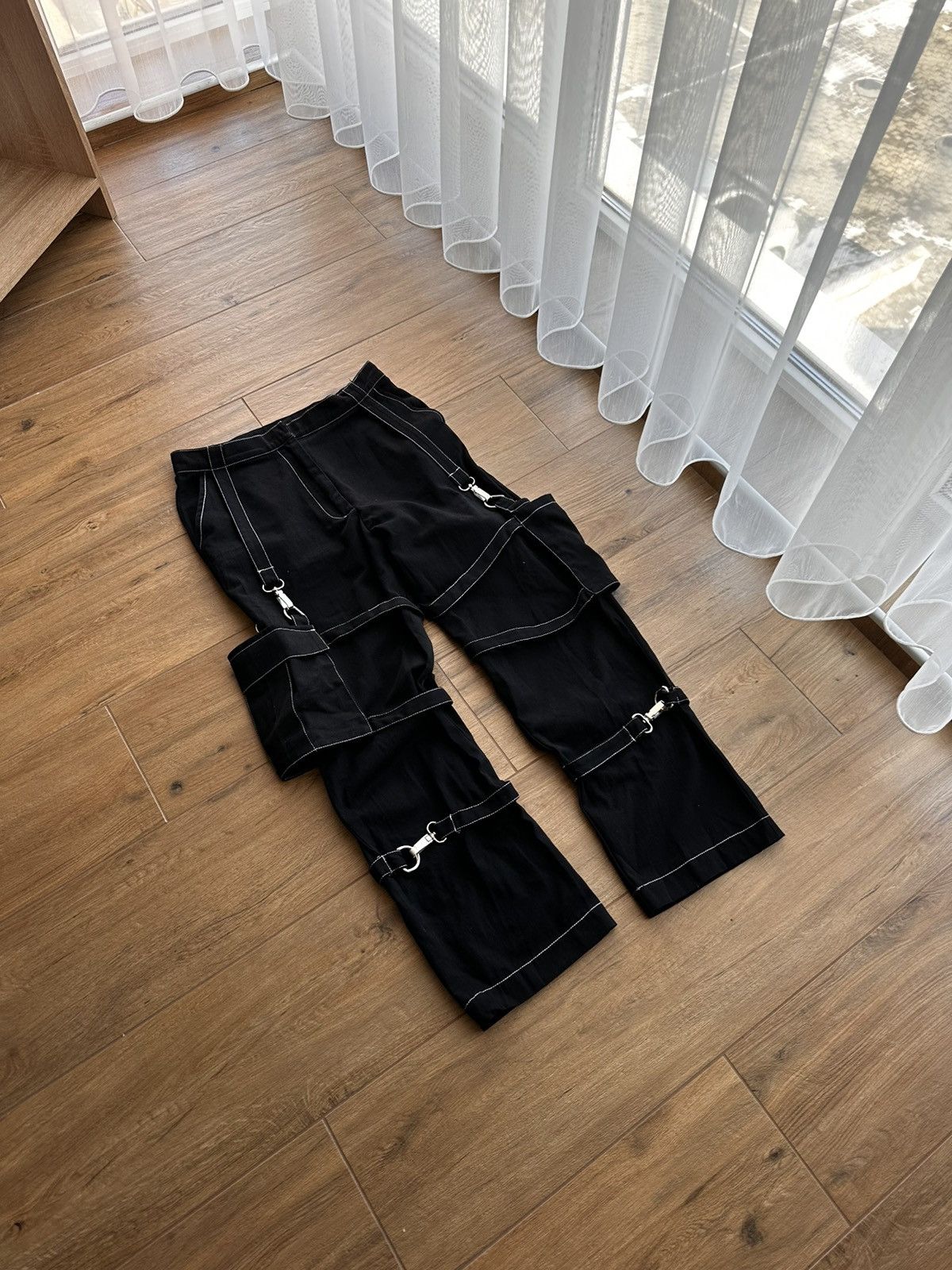 Junya Watanabe Spring 2003 black bondage parachute pants