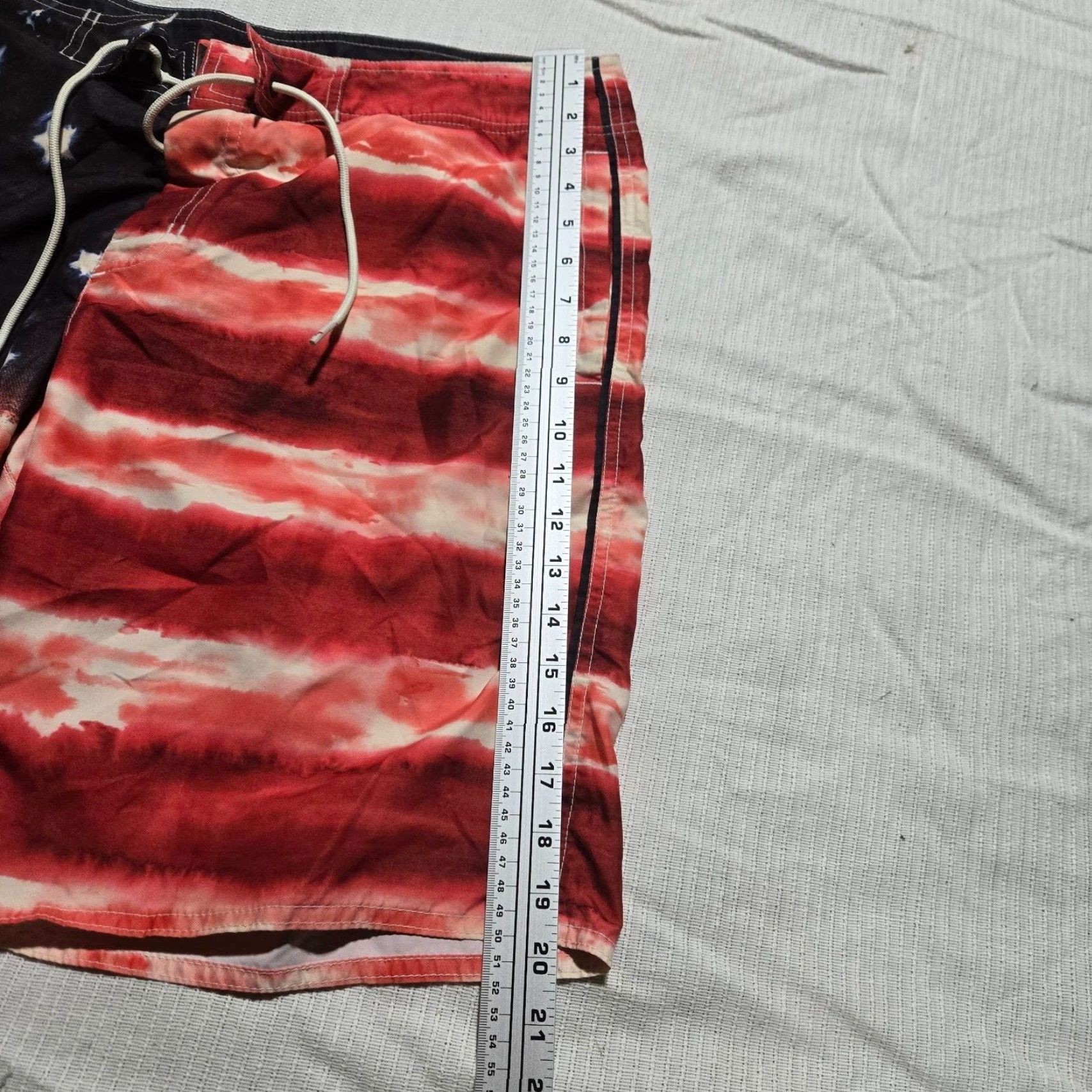 American Eagle Outfitters American Eagle Outfitters USA Flag Swim Trunks Adult Men's L Large Multicolor Polyester Trunks Bottom L Regular Men Size US 33 - 5 Thumbnail