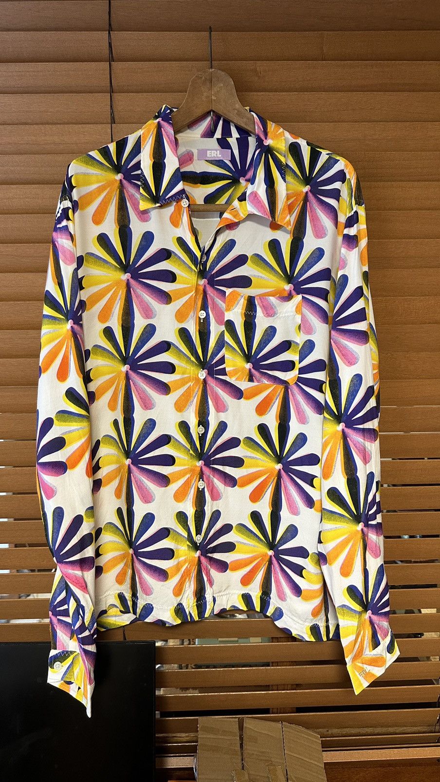 ERL Multicolor Mesh Floral Shirt Size US XL / EU 56 / 4 - 1 Thumbnail