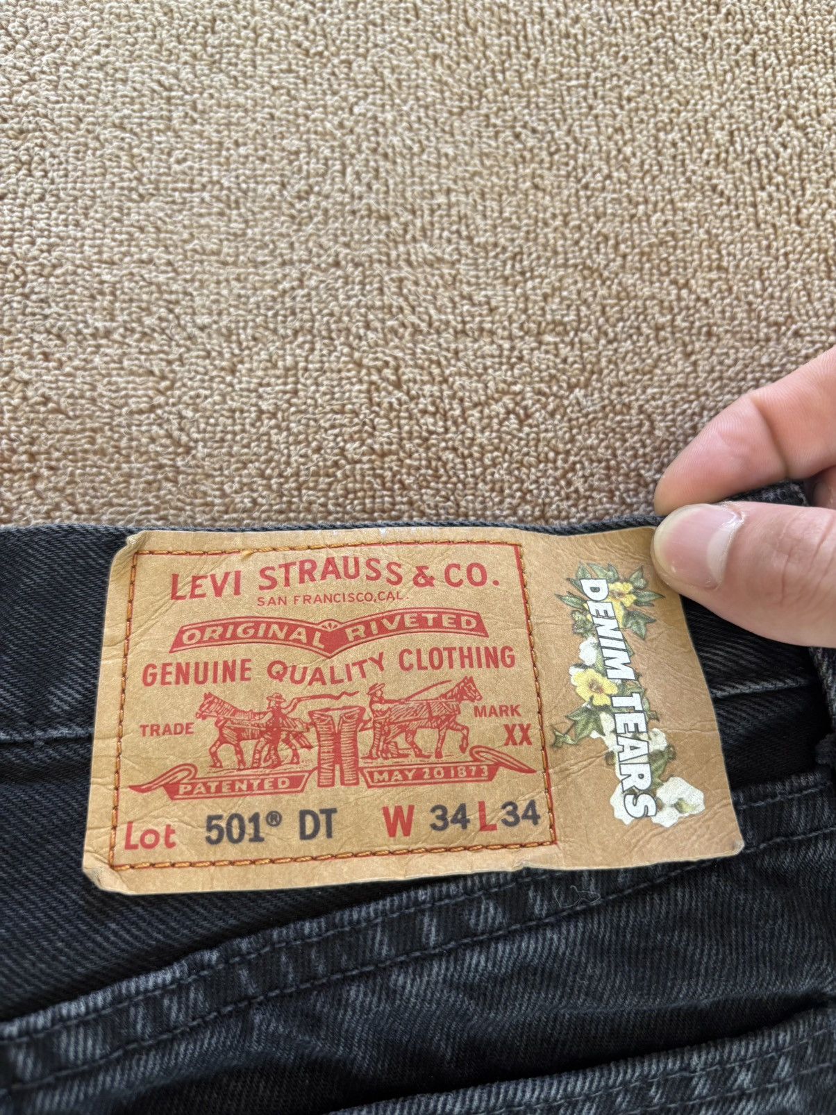 DENIM TEARS × Levi's Denim Tears x Levis Cotton Wreath Jean Black Size US 34 / EU 50 - 3 Thumbnail