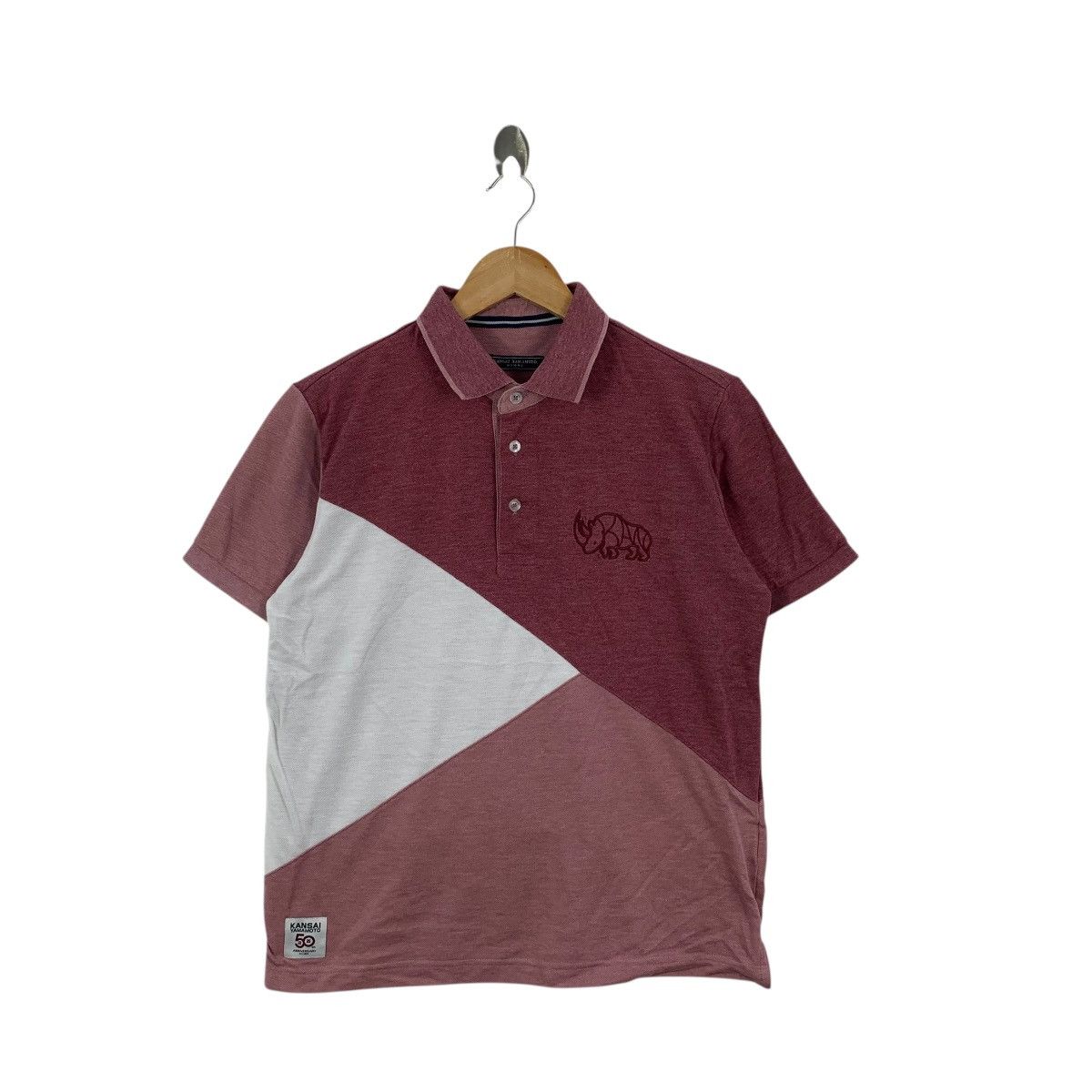 Kansai Yamamoto KANSAI YAMAMOTO HOMME 50th Anniversary Patchwork Polo Tee Size US M / EU 48-50 / 2 - 1 Thumbnail