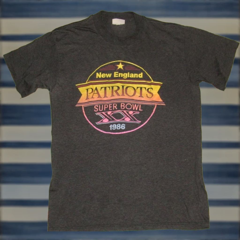 Vintage Vtg 1986 NEW ENGLAND PATRIOTS Super Bowl T Shirt Medium M Shirt Mens Black Size US M / EU 48-50 / 2 - 1 Thumbnail