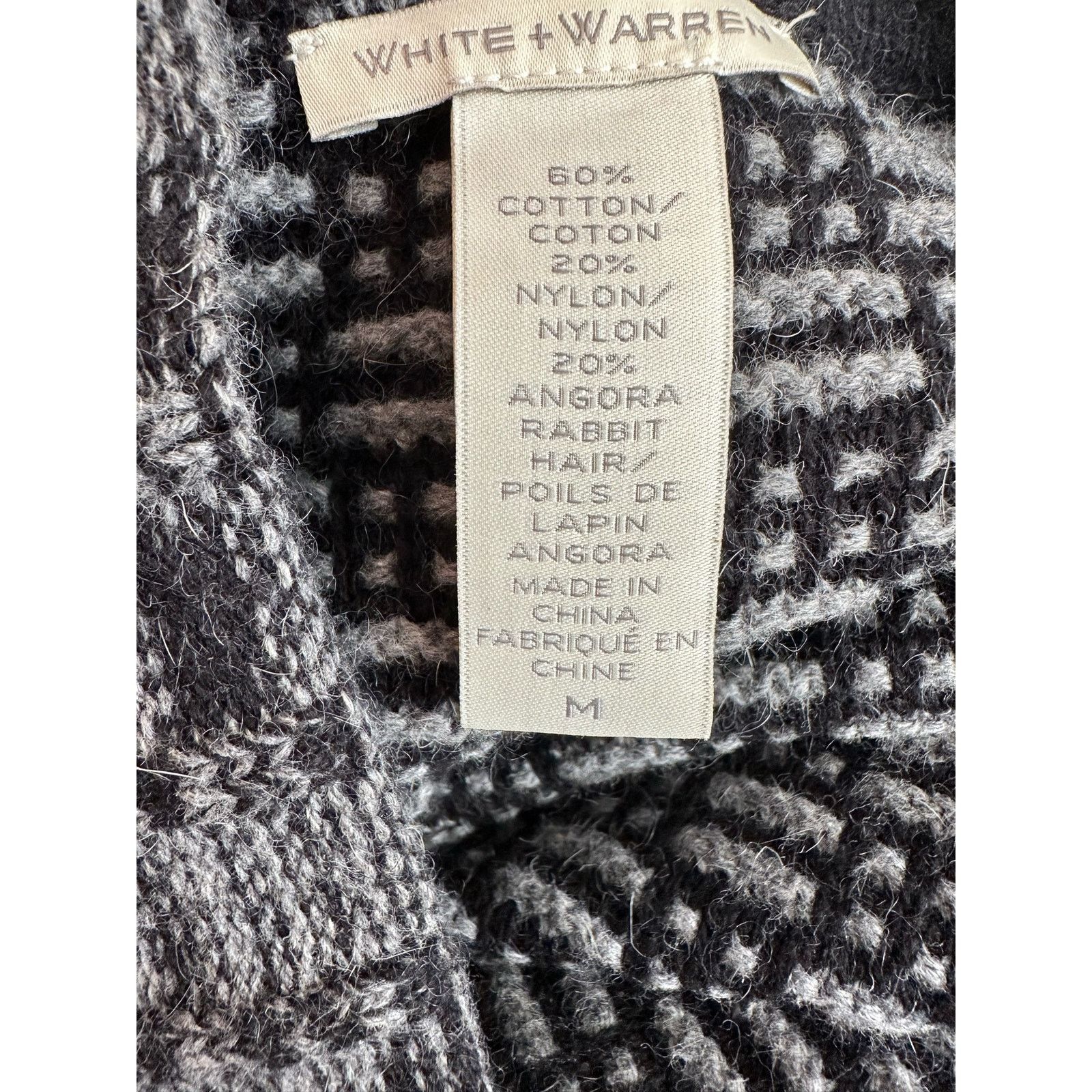 White + Warren White + Warren Black Gray Zip Up Sweater Duster M Size M / US 6-8 / IT 42-44 - 4 Thumbnail