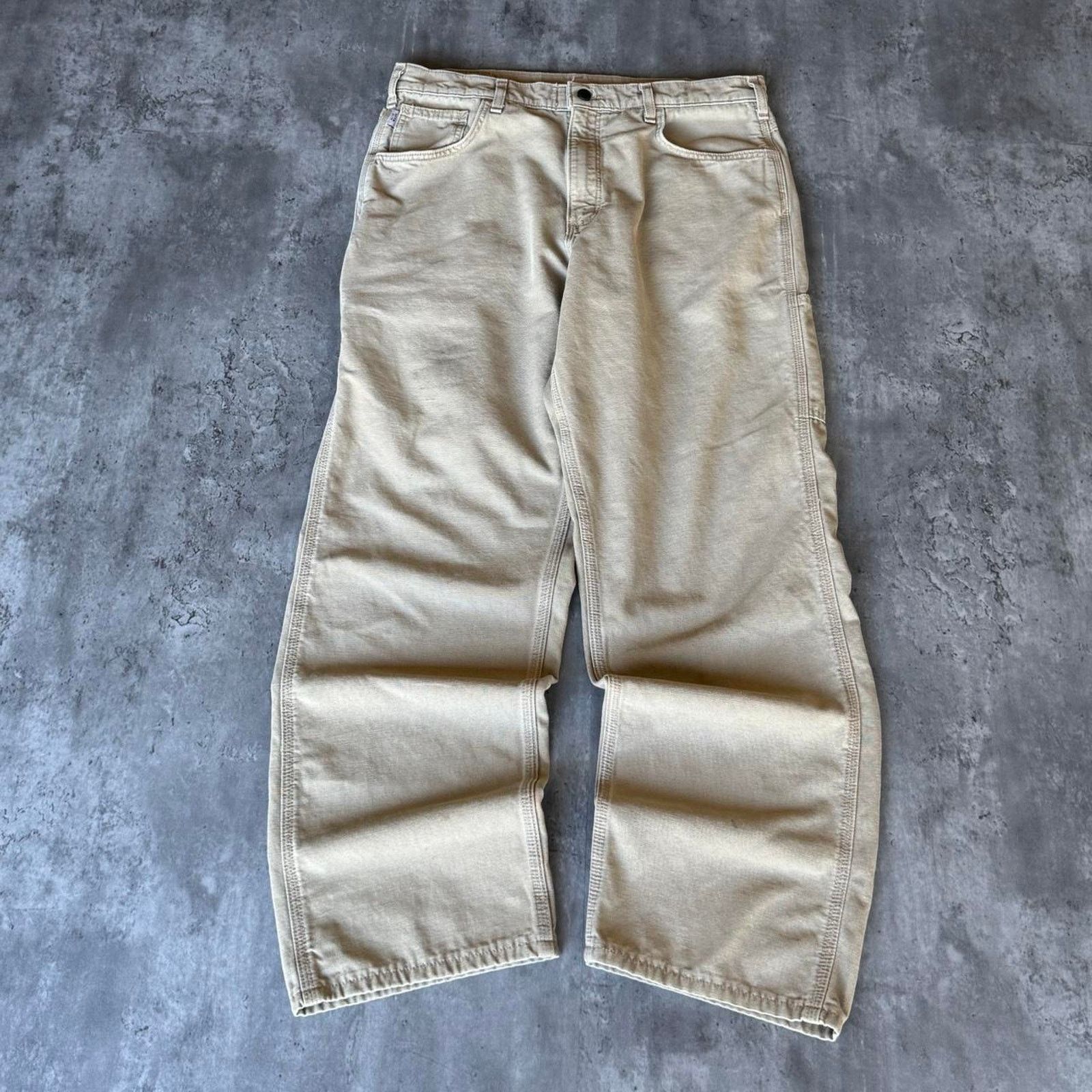 Carhartt × Carhartt Wip × Vintage Crazy Vintage Y2K Carhartt Baggy Carpenter Skater Pants Size US 36 / EU 52 - 2 Thumbnail