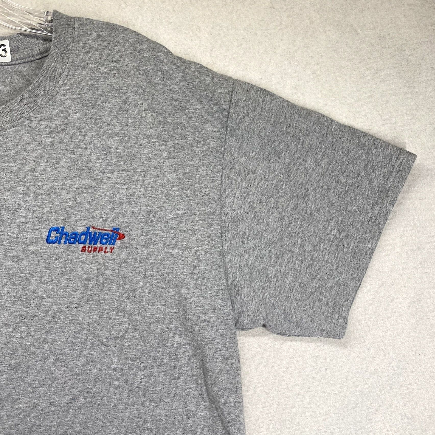 Port & Company VINTAGE Port & Company T-Shirt Mens Medium Gray Short Sleeve Embroidered Chadwell Supply Logo City Work Theme Size US M / EU 48-50 / 2 - 7 Thumbnail