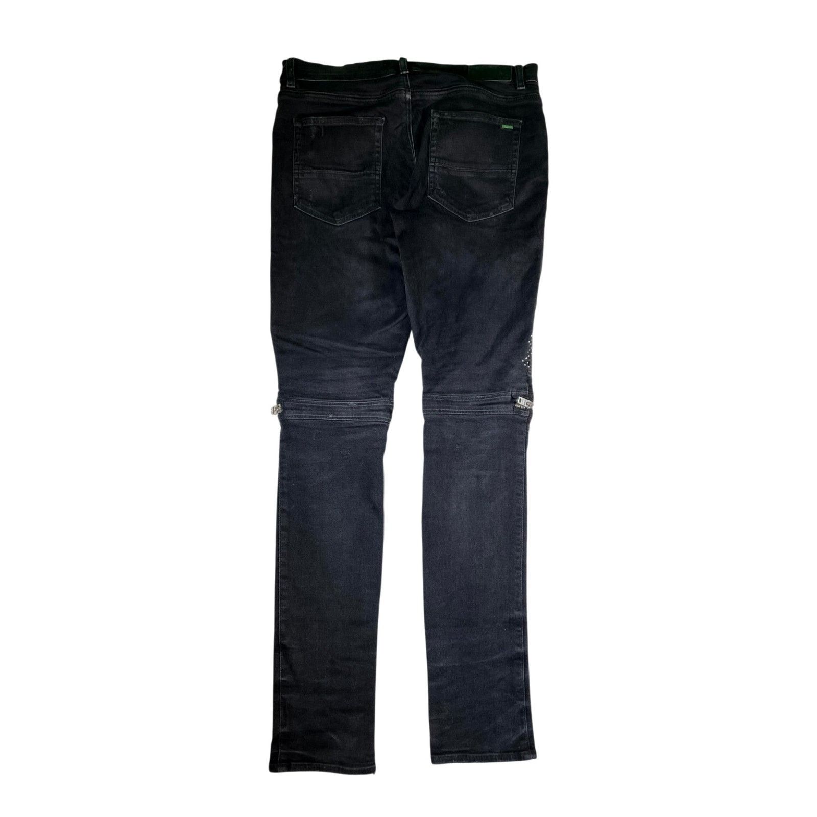 Amiri Amiri Crystal Patch MX2 (Custom) Black Jeans Size US 34 / EU 50 - 2 Thumbnail