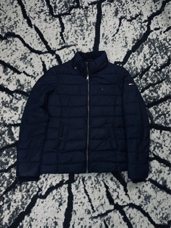 Tommy Hilfiger Tommy Hilfiger navy blue S logo down jacket Size S / US 4 / IT 40 - 1 Thumbnail