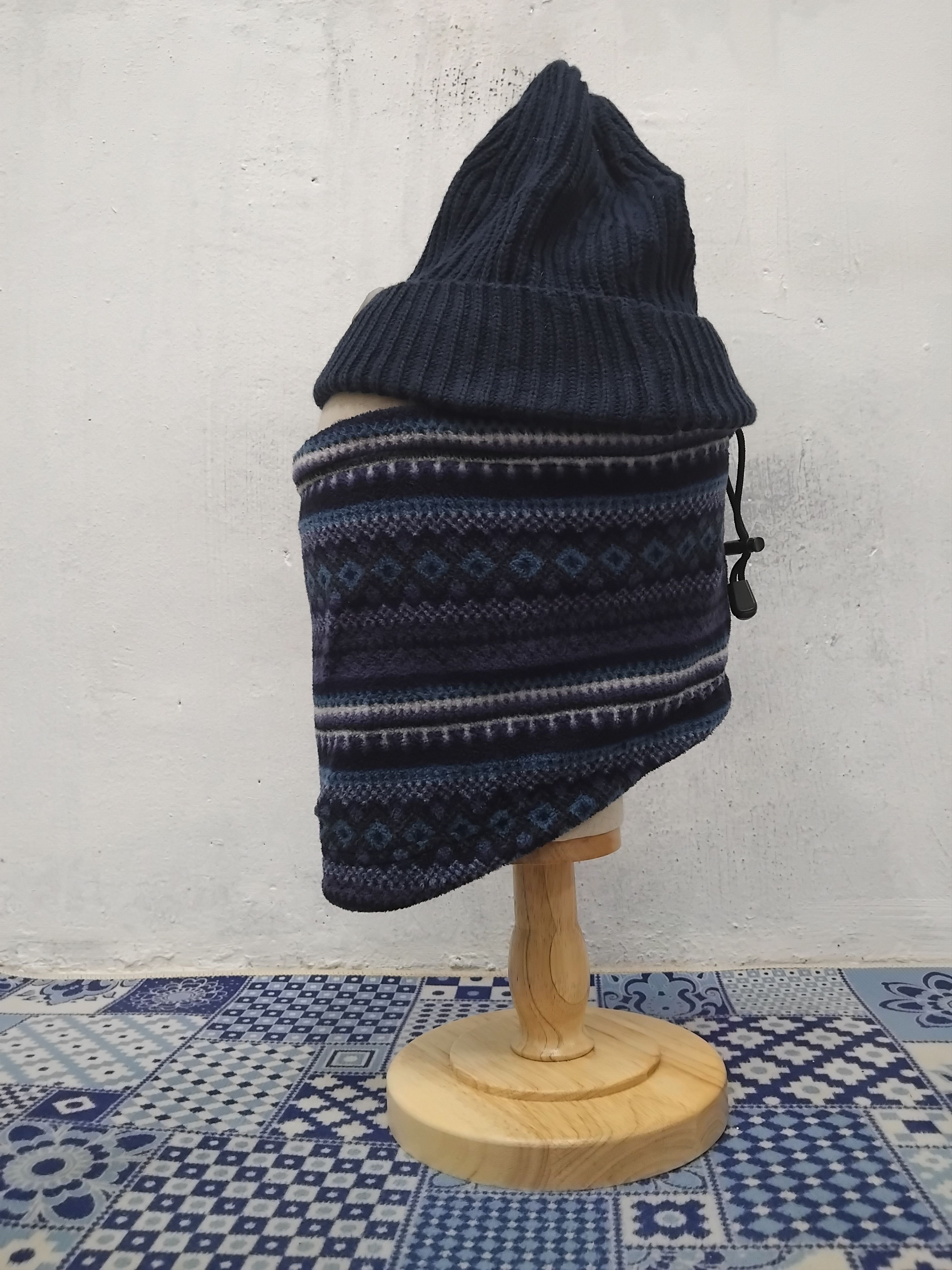 Japanese Brand Abstract blue colour head mask Size ONE SIZE - 7 Thumbnail