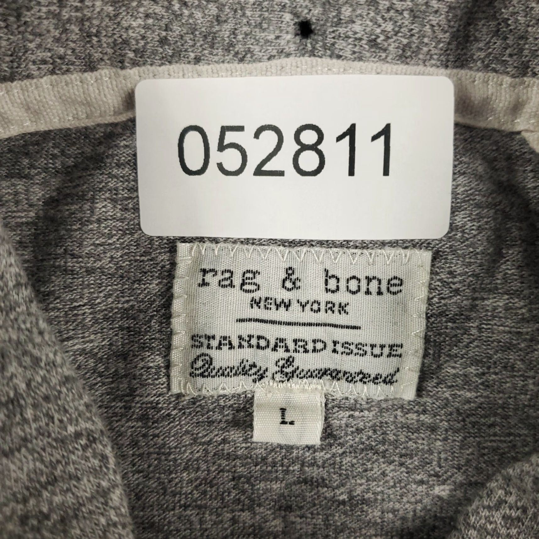 Rag & Bone Rag & Bone Polo Shirt Mens XL Gray Solid Short Sleeve Button Collar Casual Size US XL / EU 56 / 4 - 6 Thumbnail