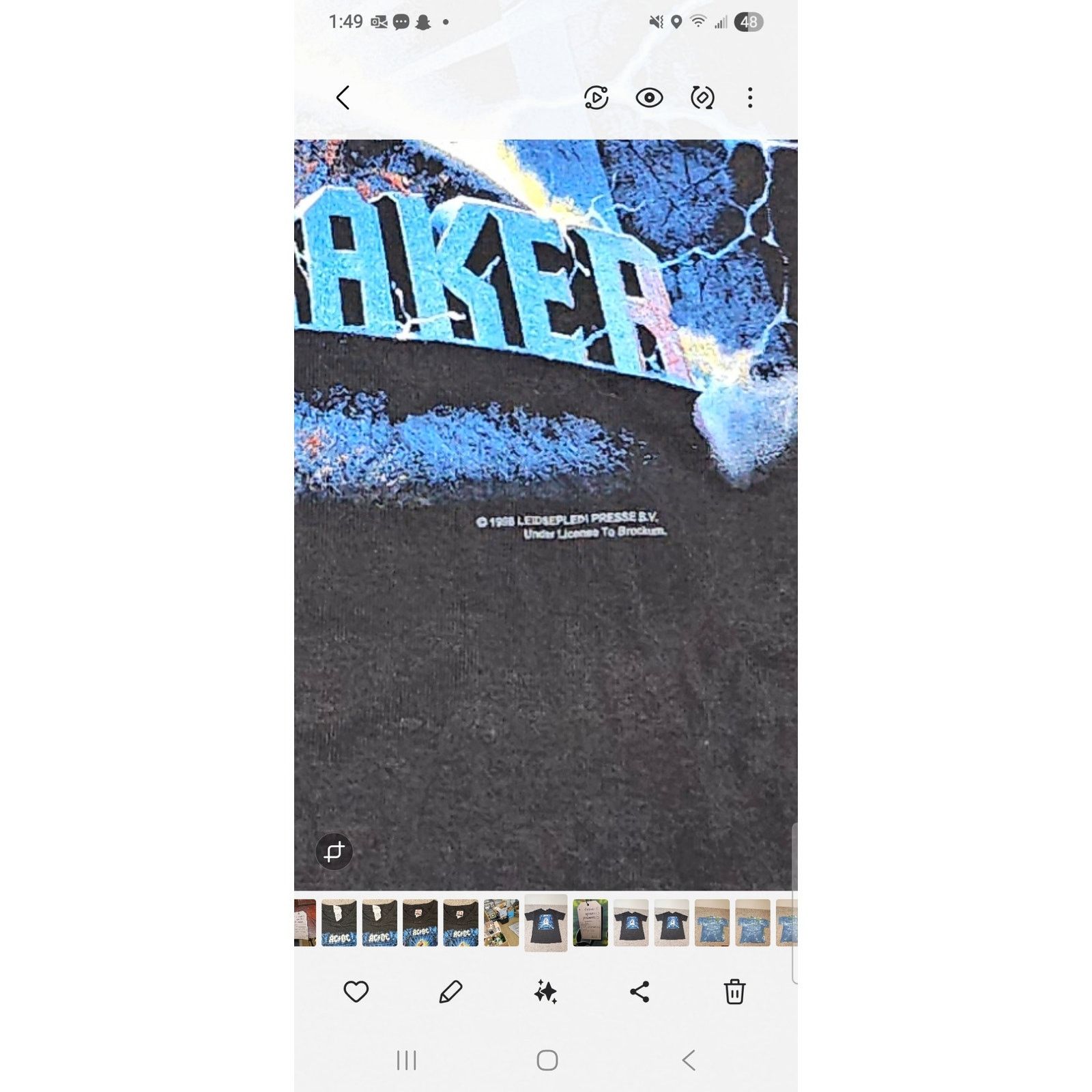 Acme Clothing Vintage 1996 ACDC World Tour Ballbreaker Shirt Size US L / EU 52-54 / 3 - 4 Thumbnail