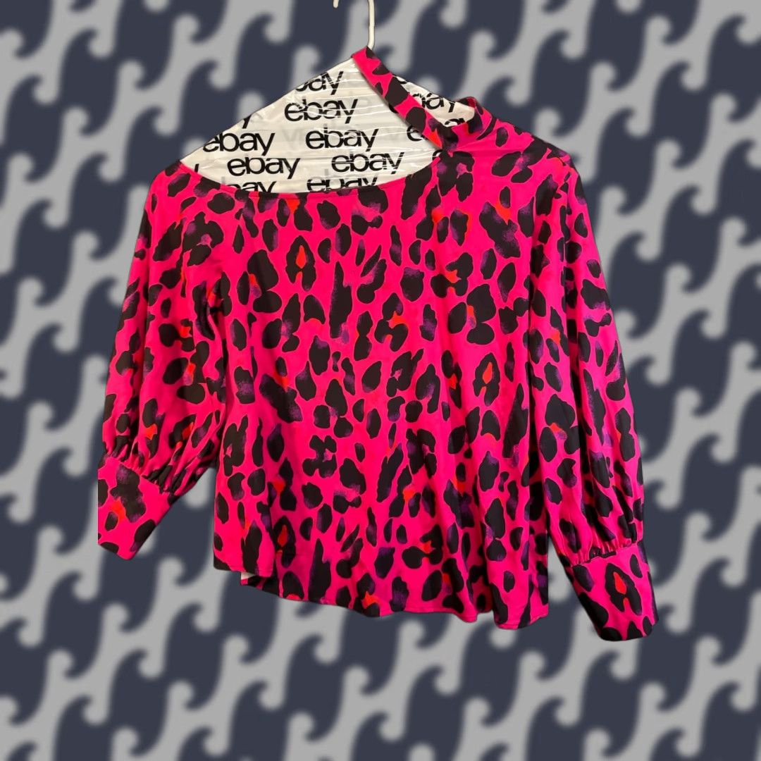Shein SHEIN Curve Top Off the Shoulder Pink Dot Blouse 1XL Women Size XL / US 12-14 / IT 48-50 - 1 Thumbnail