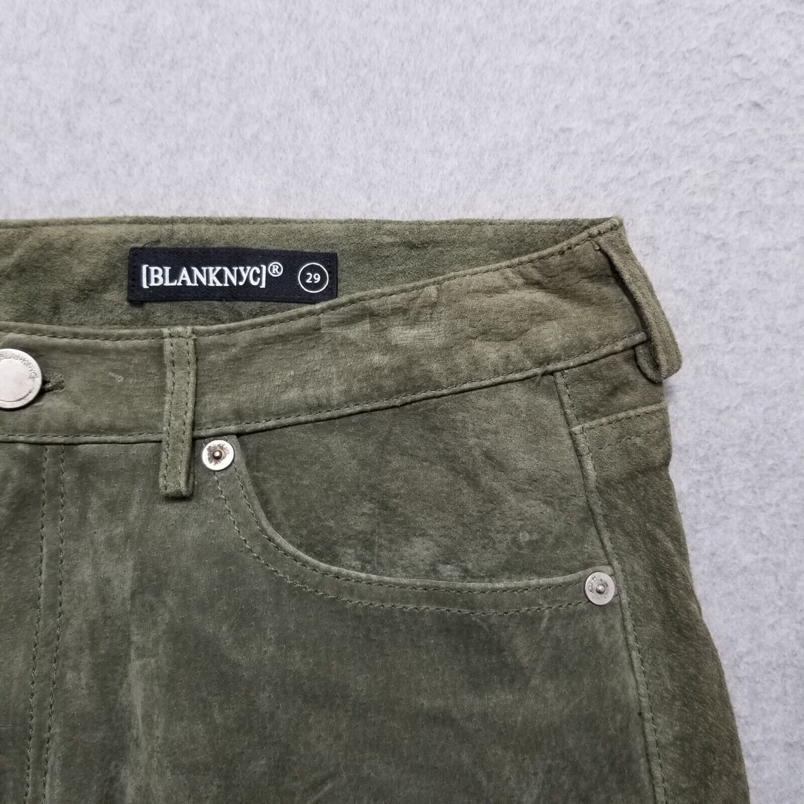 BLANKNYC BlankNYC Mini Skirt Womens 29 Green Pockets Zip 31x16 Size 29" - 3 Thumbnail